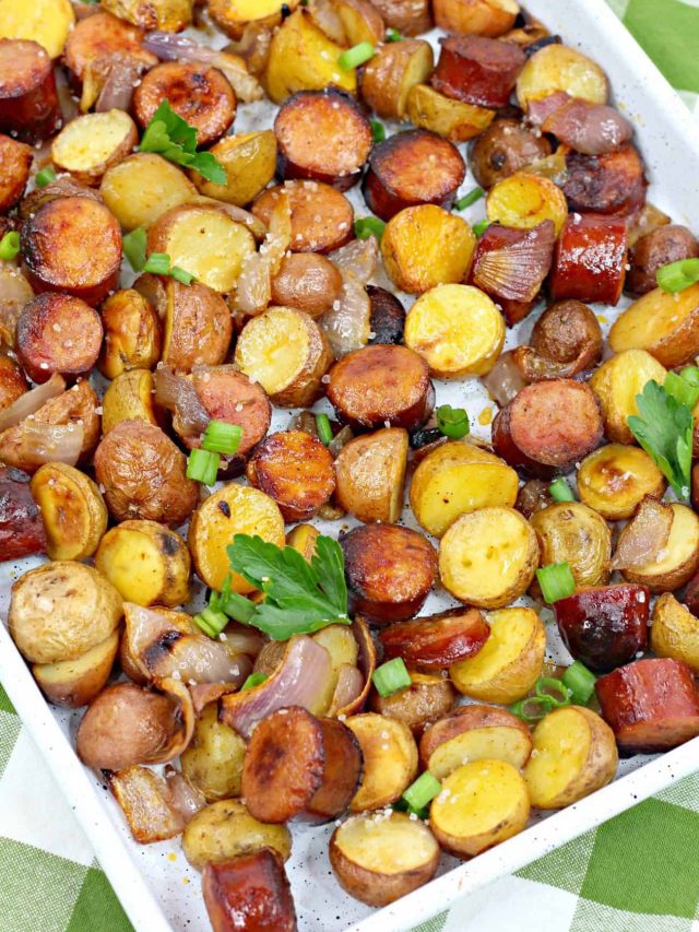 Oven Roasted Sausage And Potatoes Sweet Pea S Kitchen