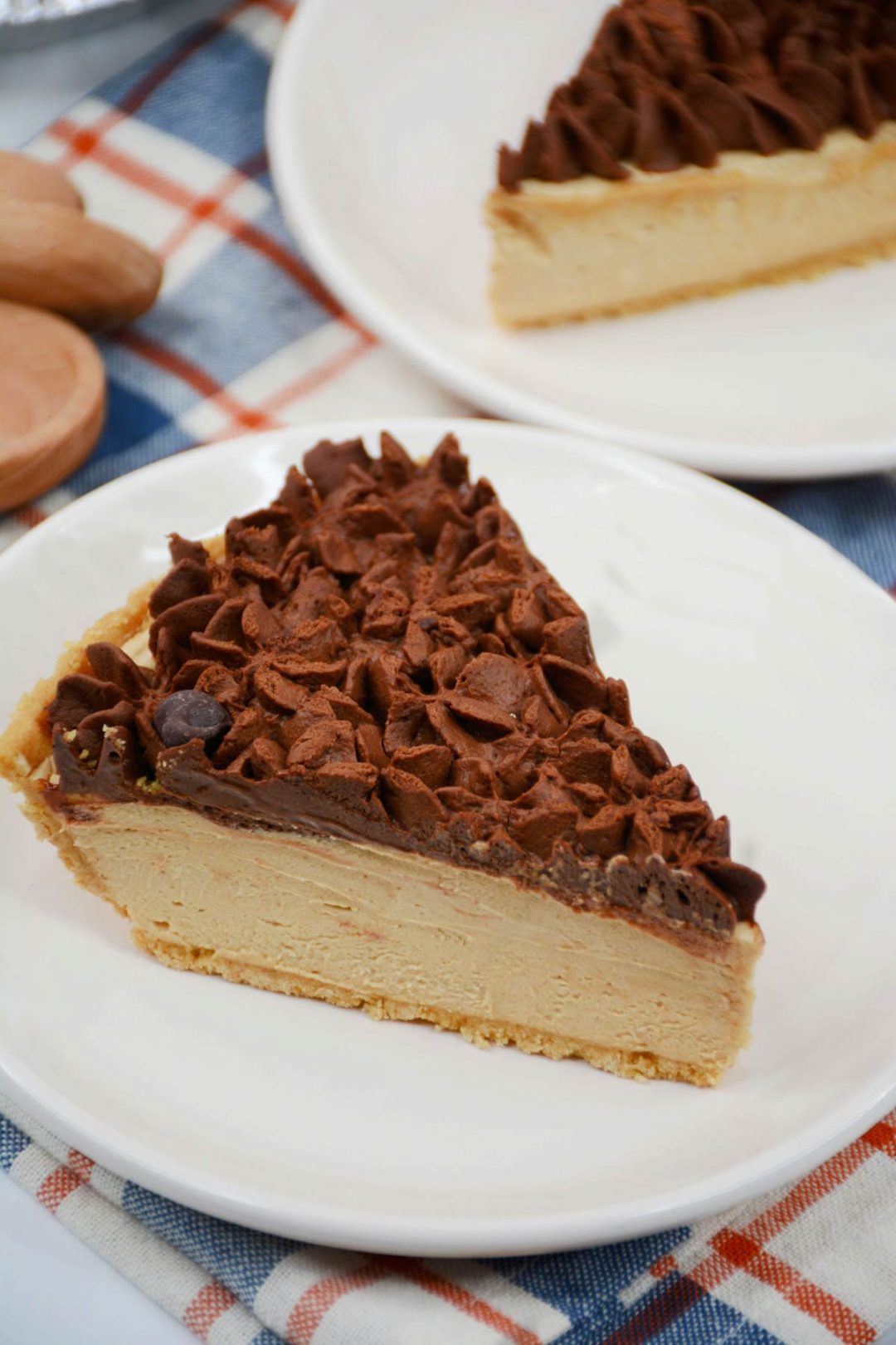 No Bake Cream Cheese Peanut Butter Pie With Chocolate Whipped Cream