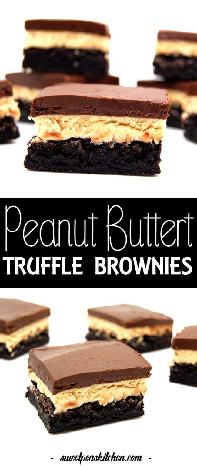 Truffle Peanut Butter Brownies - Sweet Pea's Kitchen