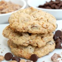 Toasted Coconut, Toffee and Chocolate Chip Cookies
