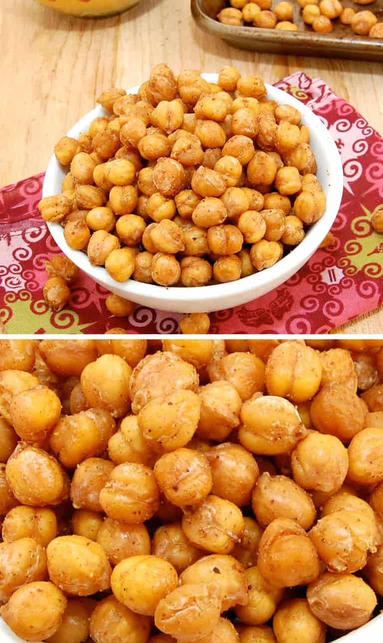 Oven Roasted Chickpeas with Moroccan Spices