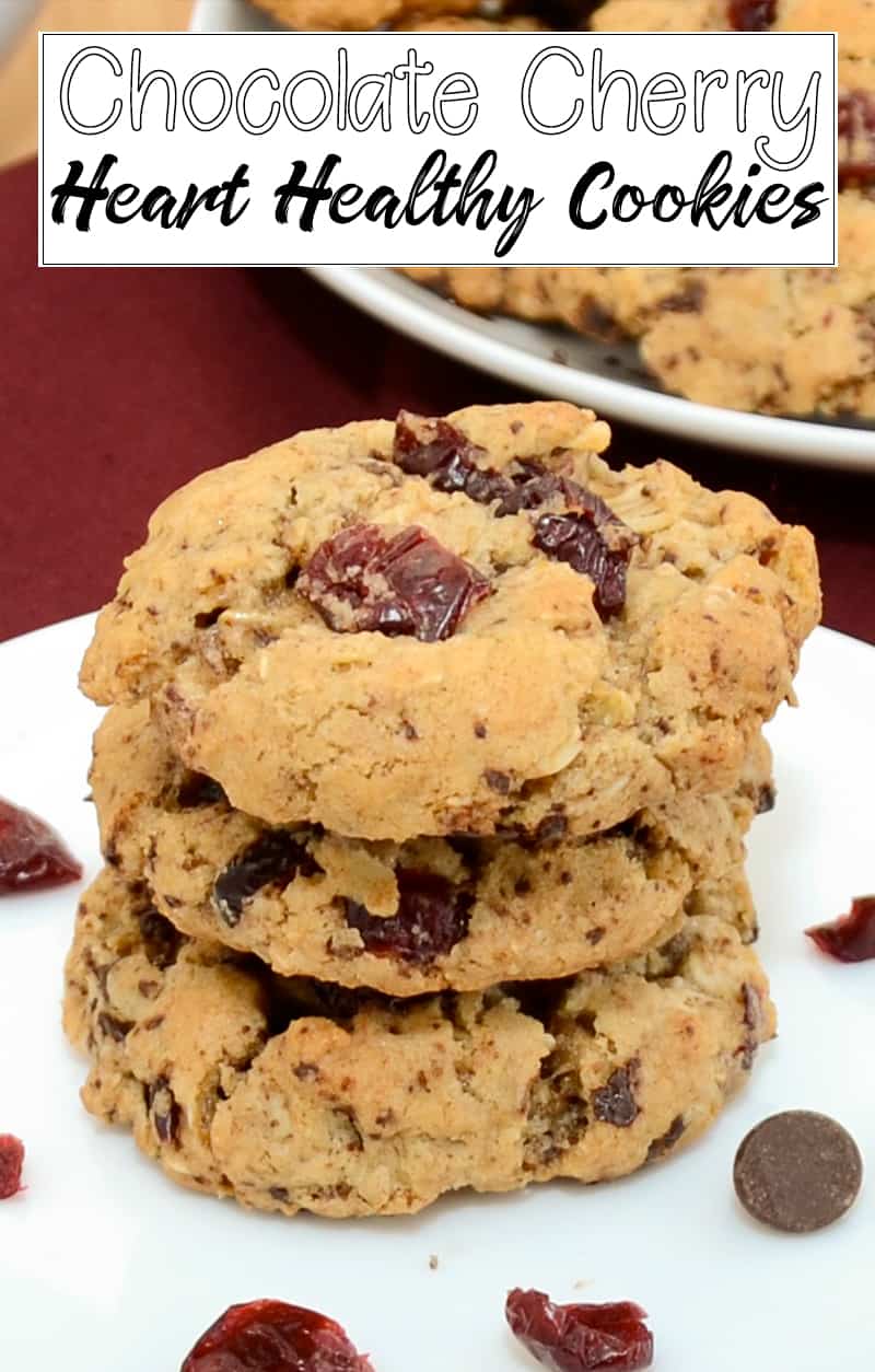 Chocolate Cherry Heart Healthy Cookies Sweet Pea S Kitchen