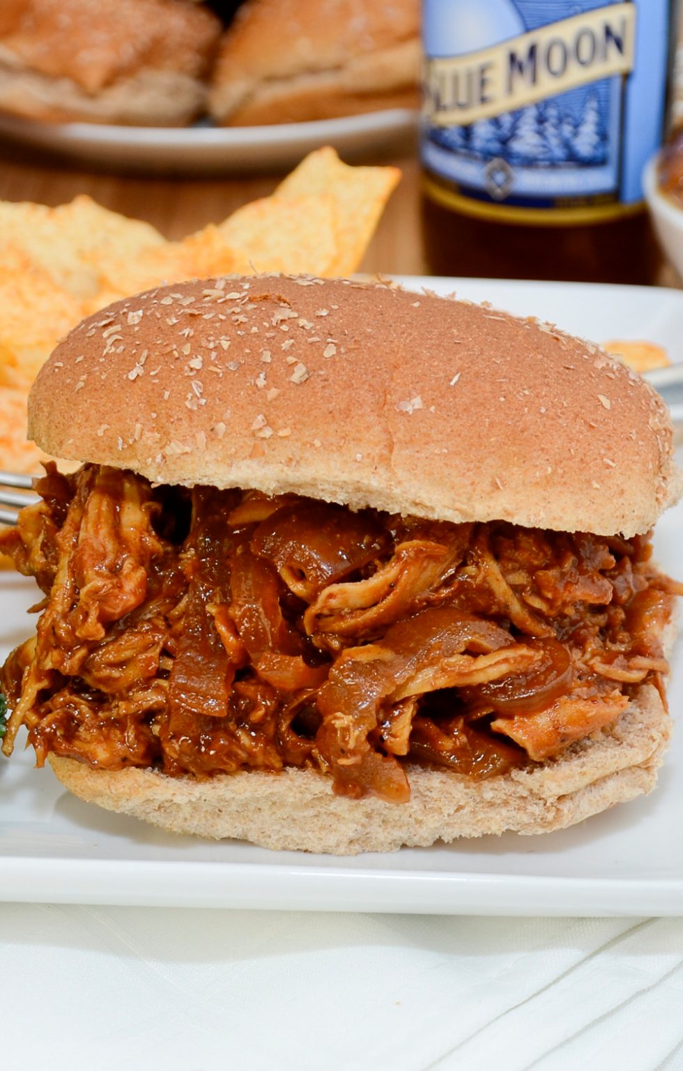 BBQ Pulled Chicken Sandwiches - Sweet Pea's Kitchen