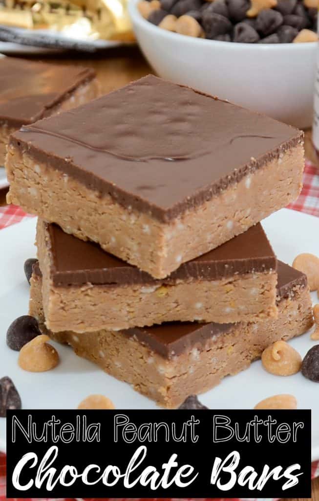 Nutella Peanut Butter Chocolate Bars Sweet Peas Kitchen