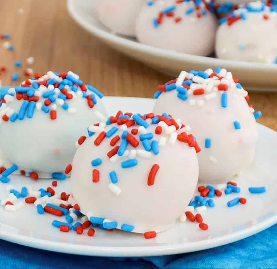 Patriotic Cake Balls Recipe