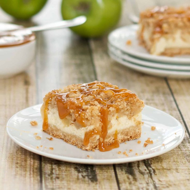 Caramel Apple Cheesecake Bars - Sweet Pea's Kitchen