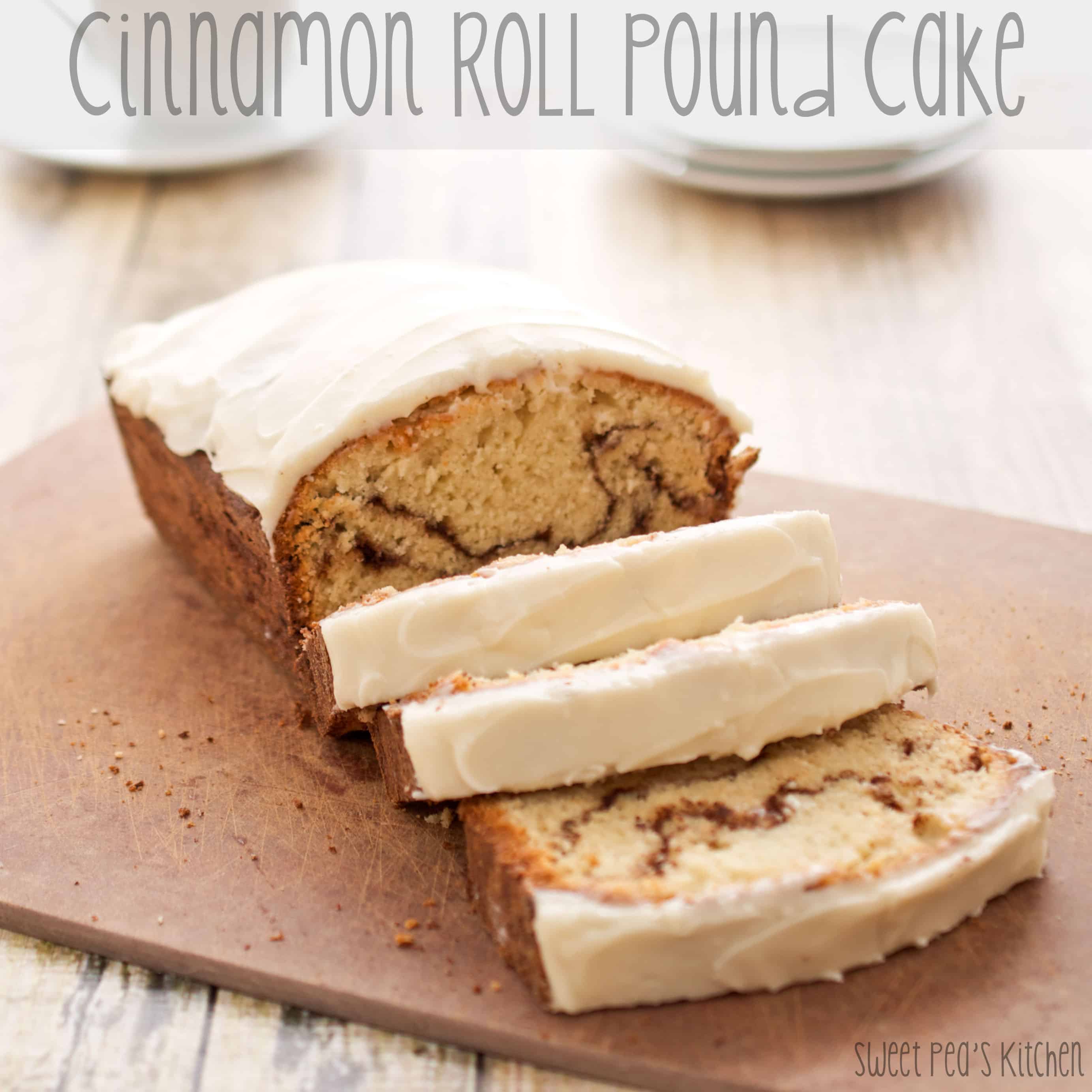 sliced cinnamon swirl cake