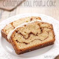 two slices of cinnamon pound cake