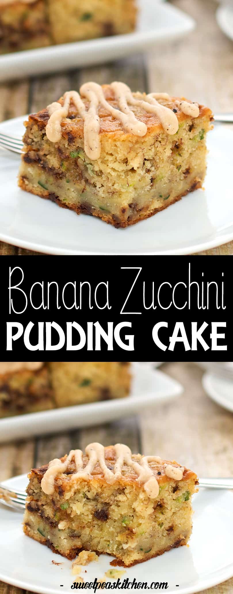 banana zucchini pudding cake