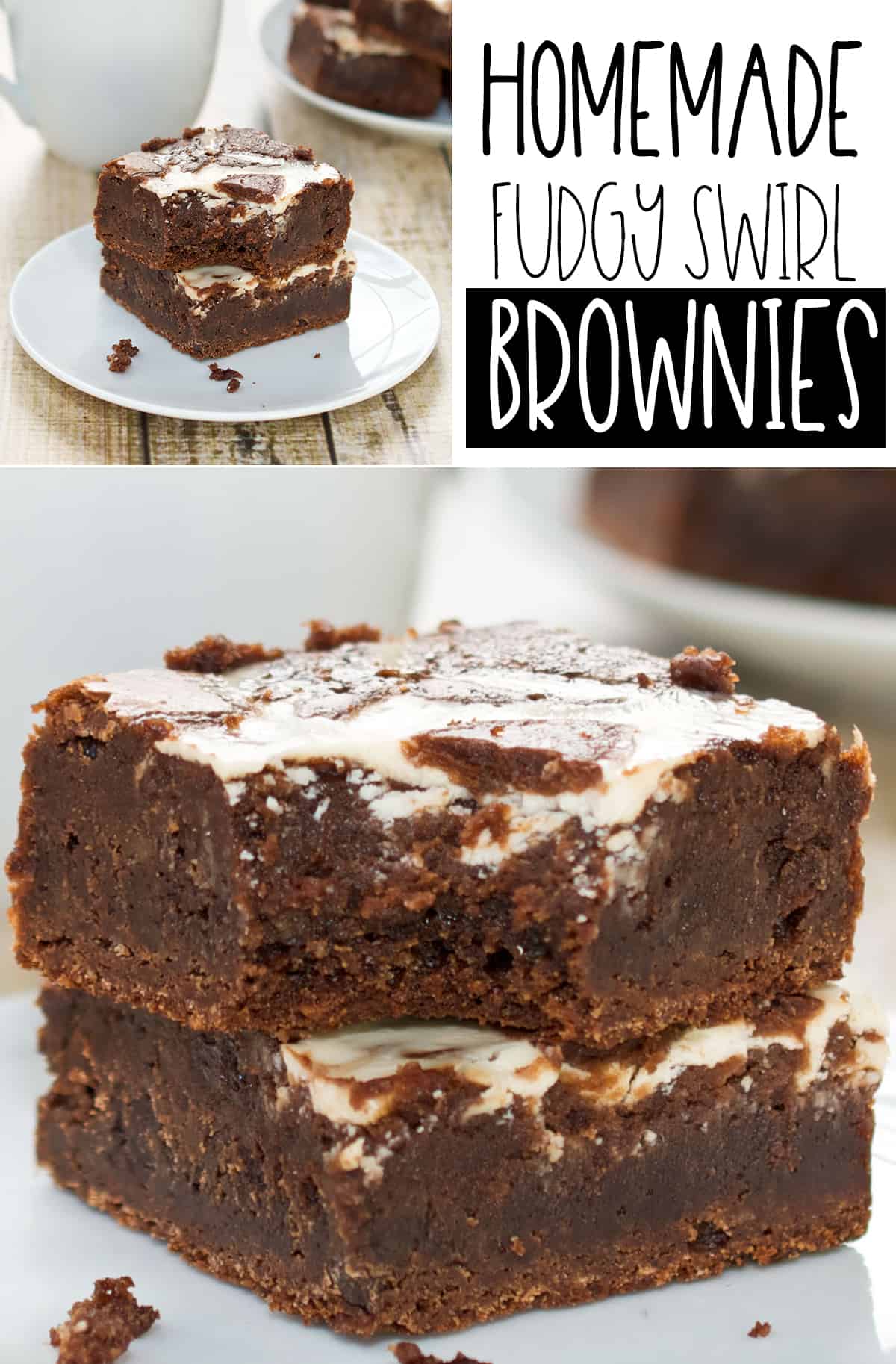 Easy Homemade Fudgy Swirl Brownies Recipe