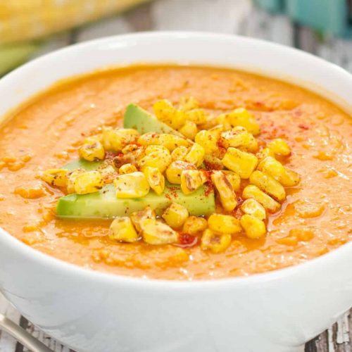Roasted Corn and Tomato Soup - Sweet Pea's Kitchen