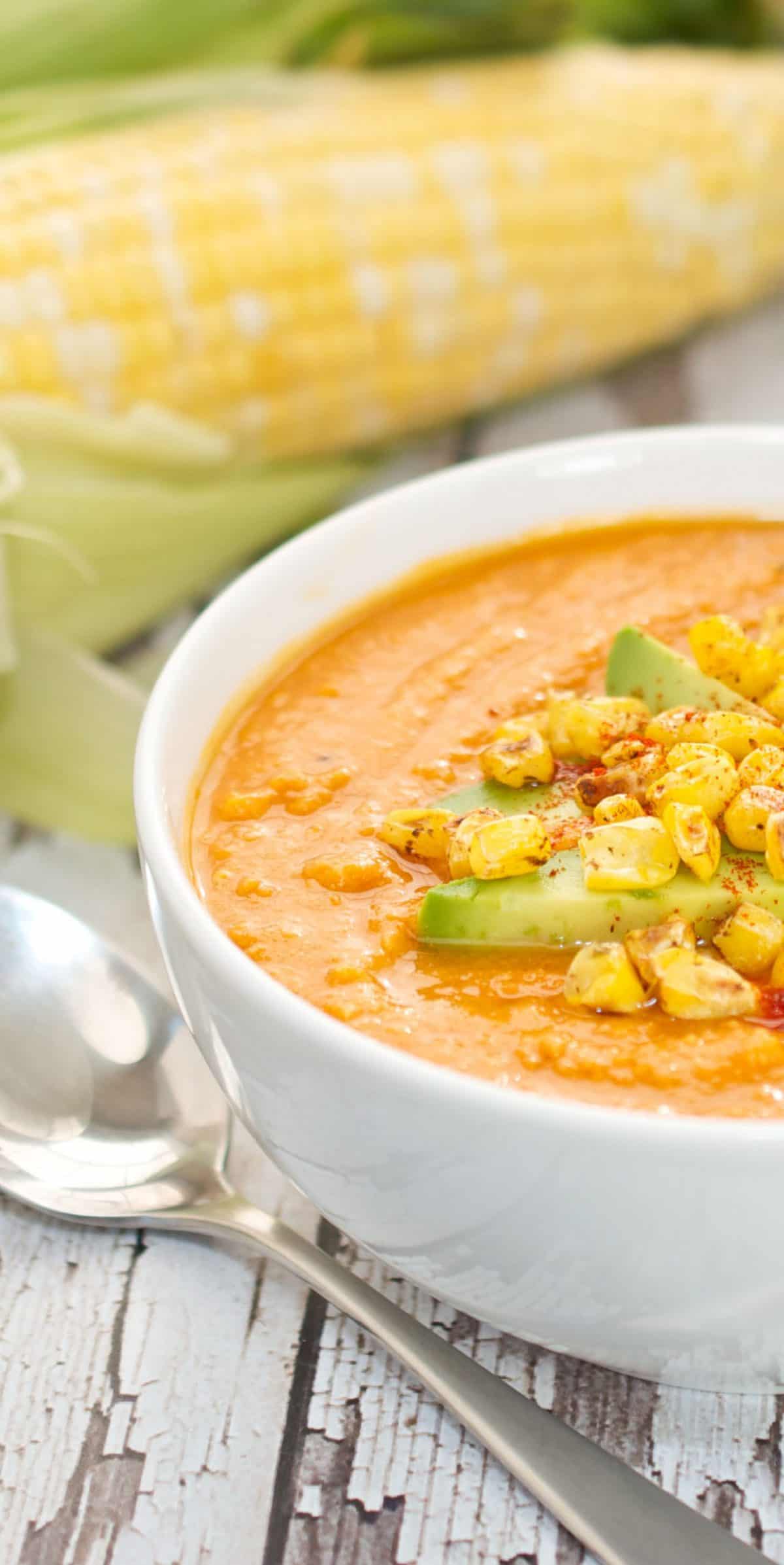 Roasted Corn and Tomato Soup