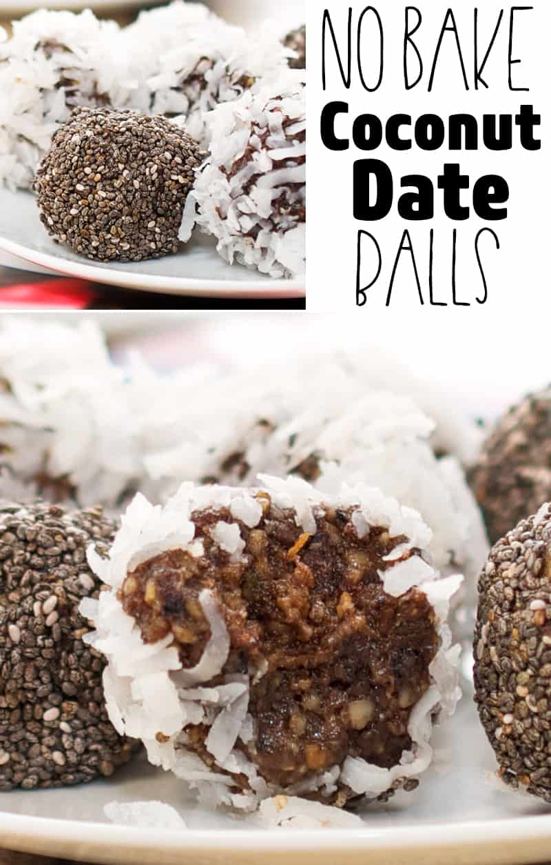 No Bake Coconut Date Balls