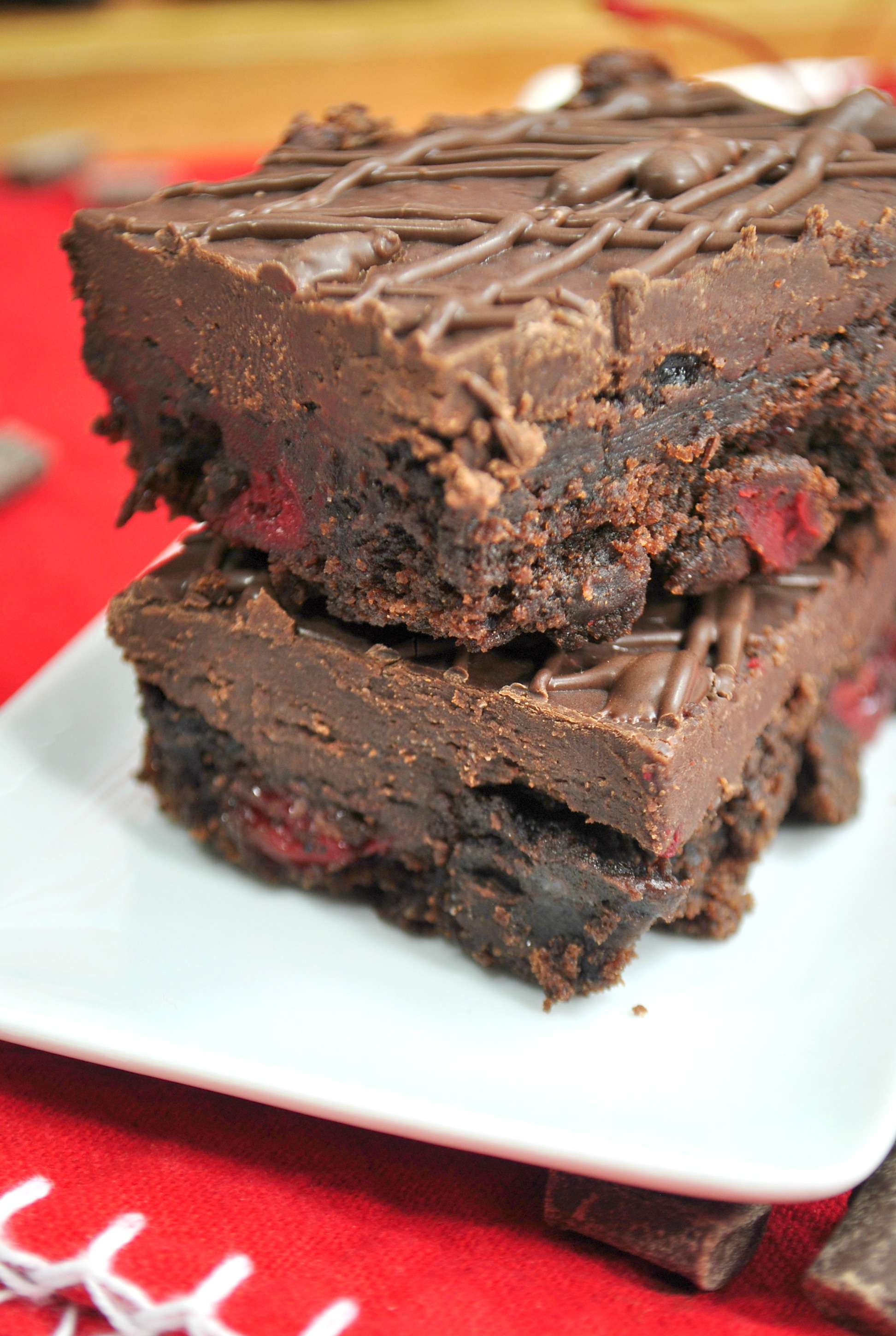 blue bowl black forest brownies