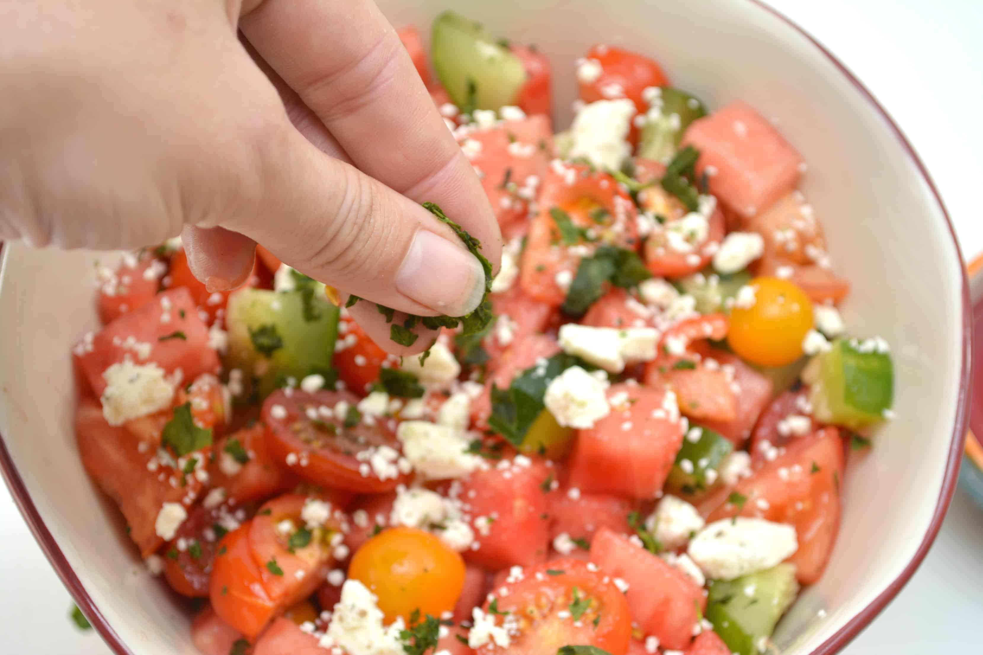 Tomato and Watermelon Salad