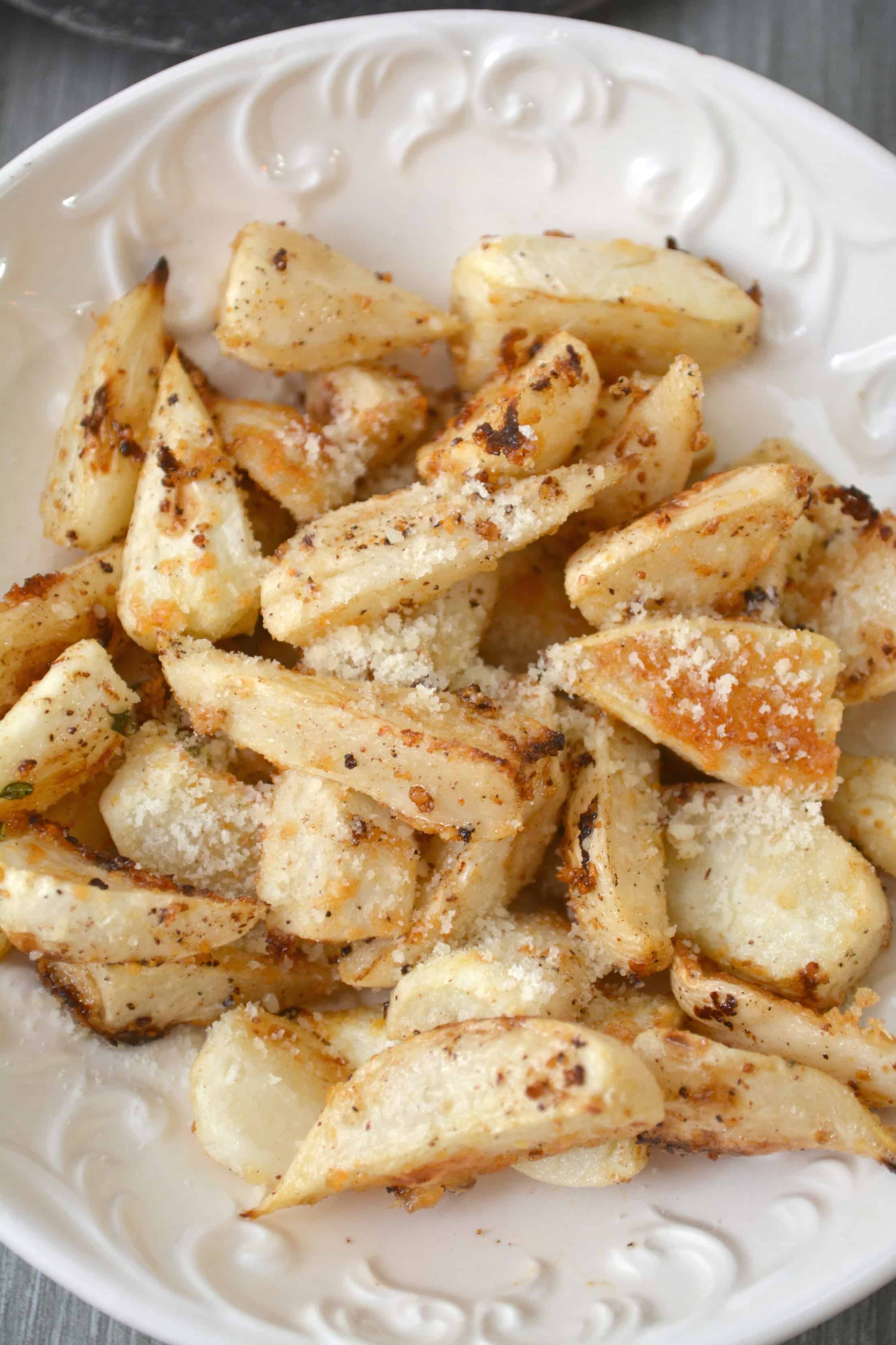 Oven Roasted Turnips with Thyme and Parmesan