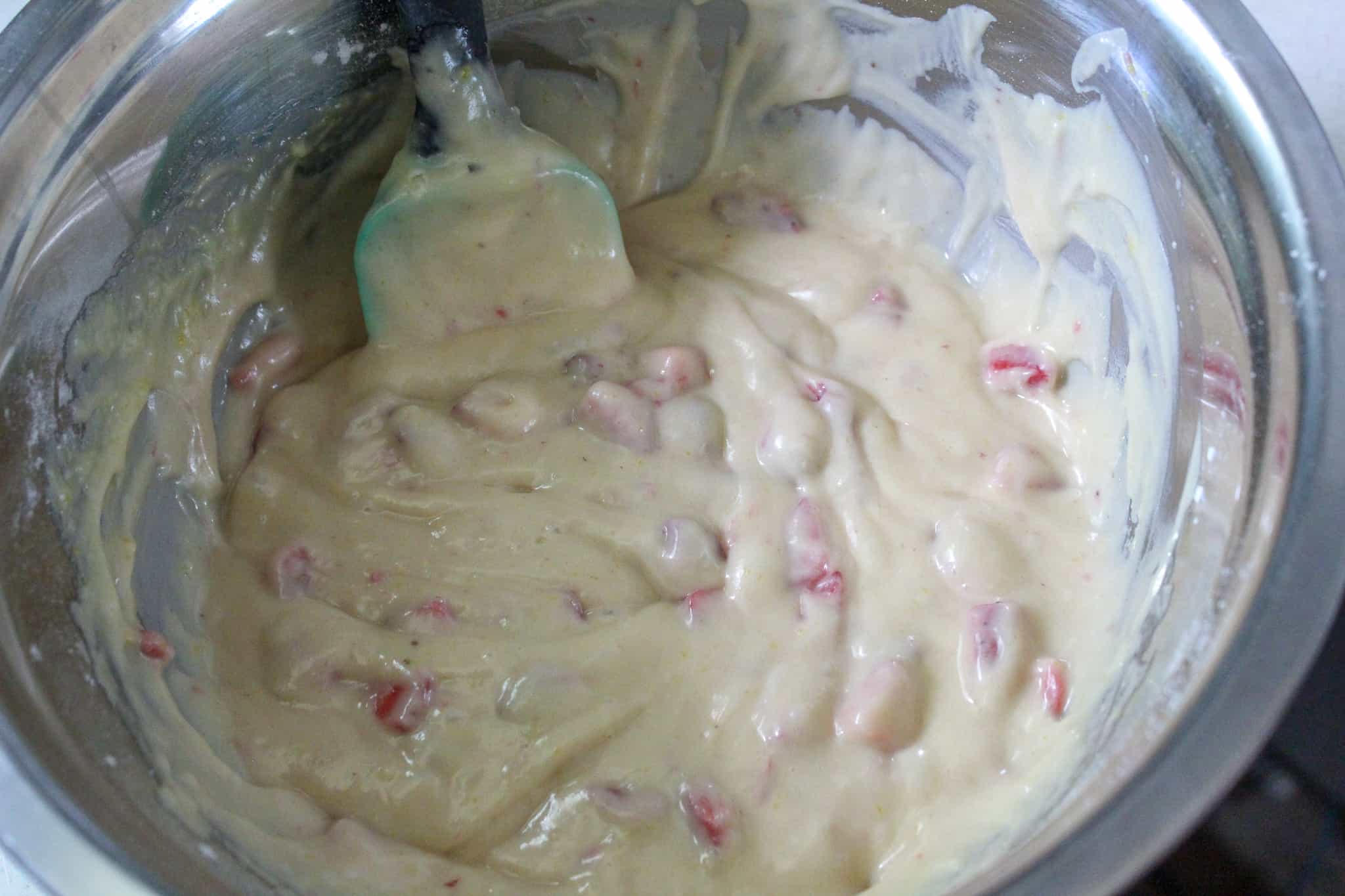 batter for strawberry pound cake