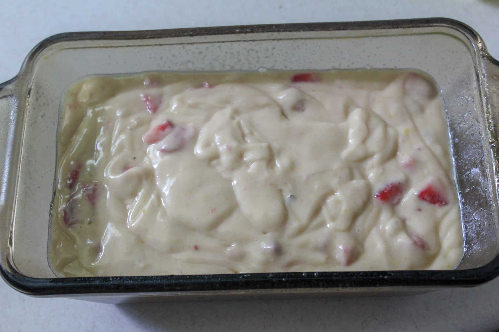 strawberry pound cake batter