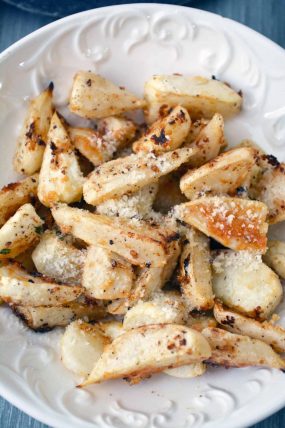 Oven Roasted Turnips with Thyme and Parmesan
