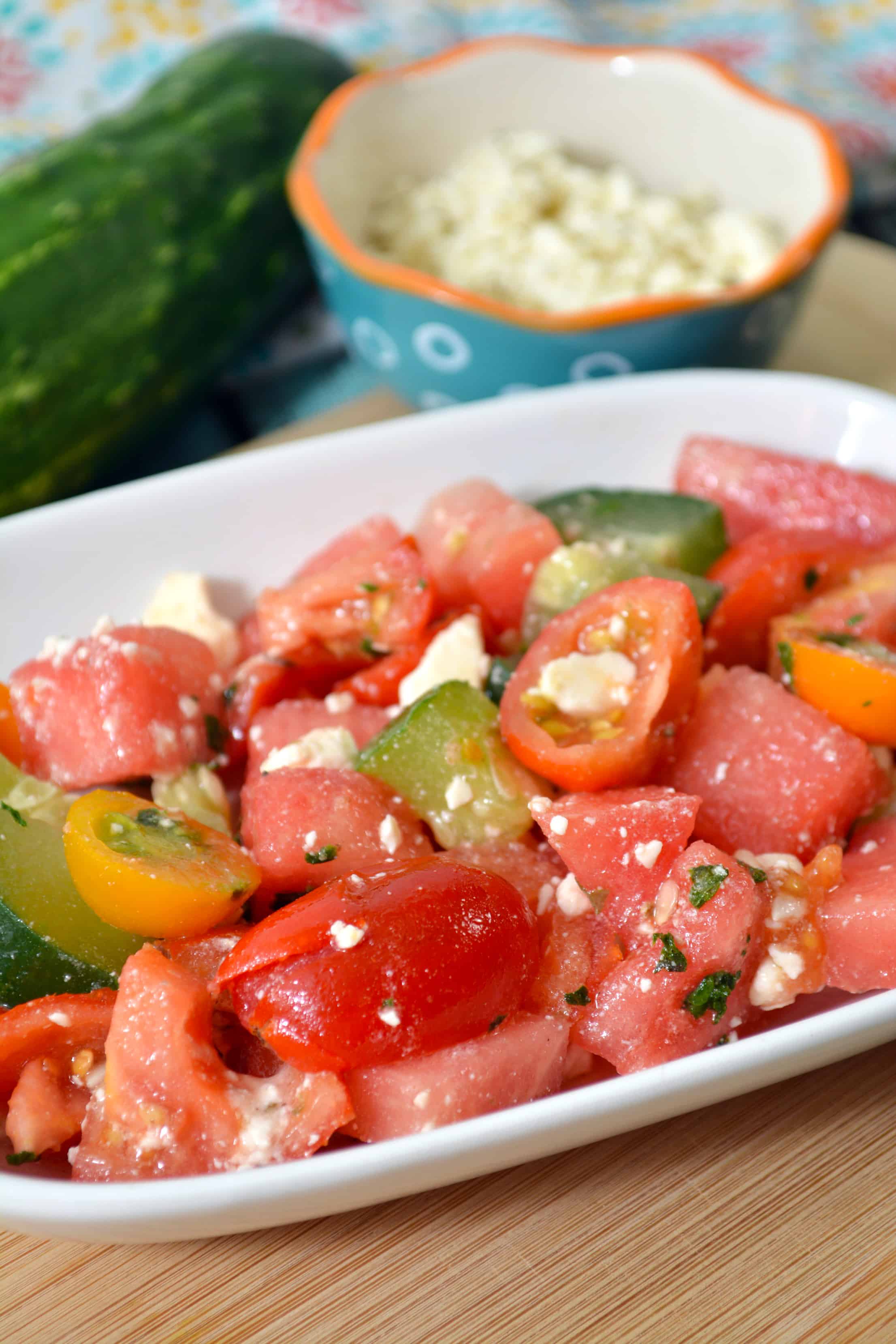 Tomato and Watermelon Salad - Sweet Pea's Kitchen