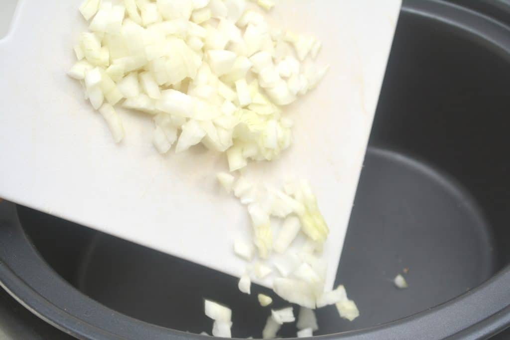 adding onions in slow cooker 