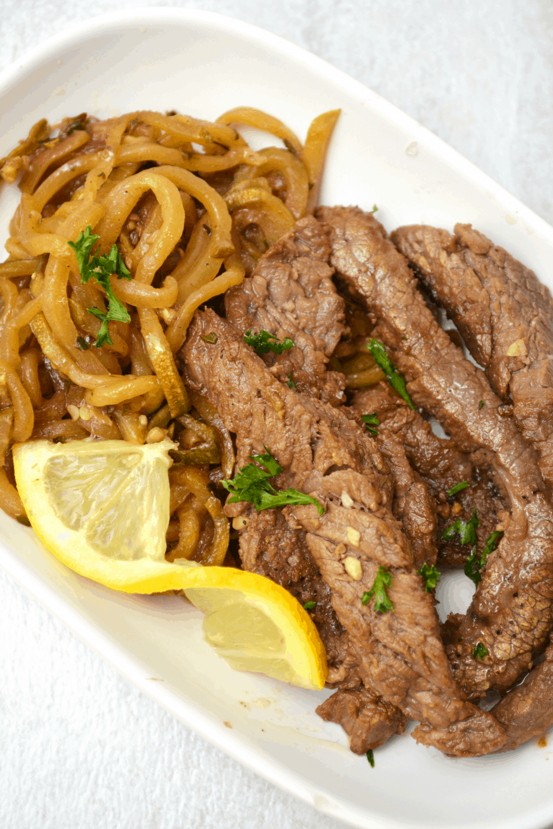 Garlic Butter Steak with Zucchini Noodles Sweet Pea's Kitchen