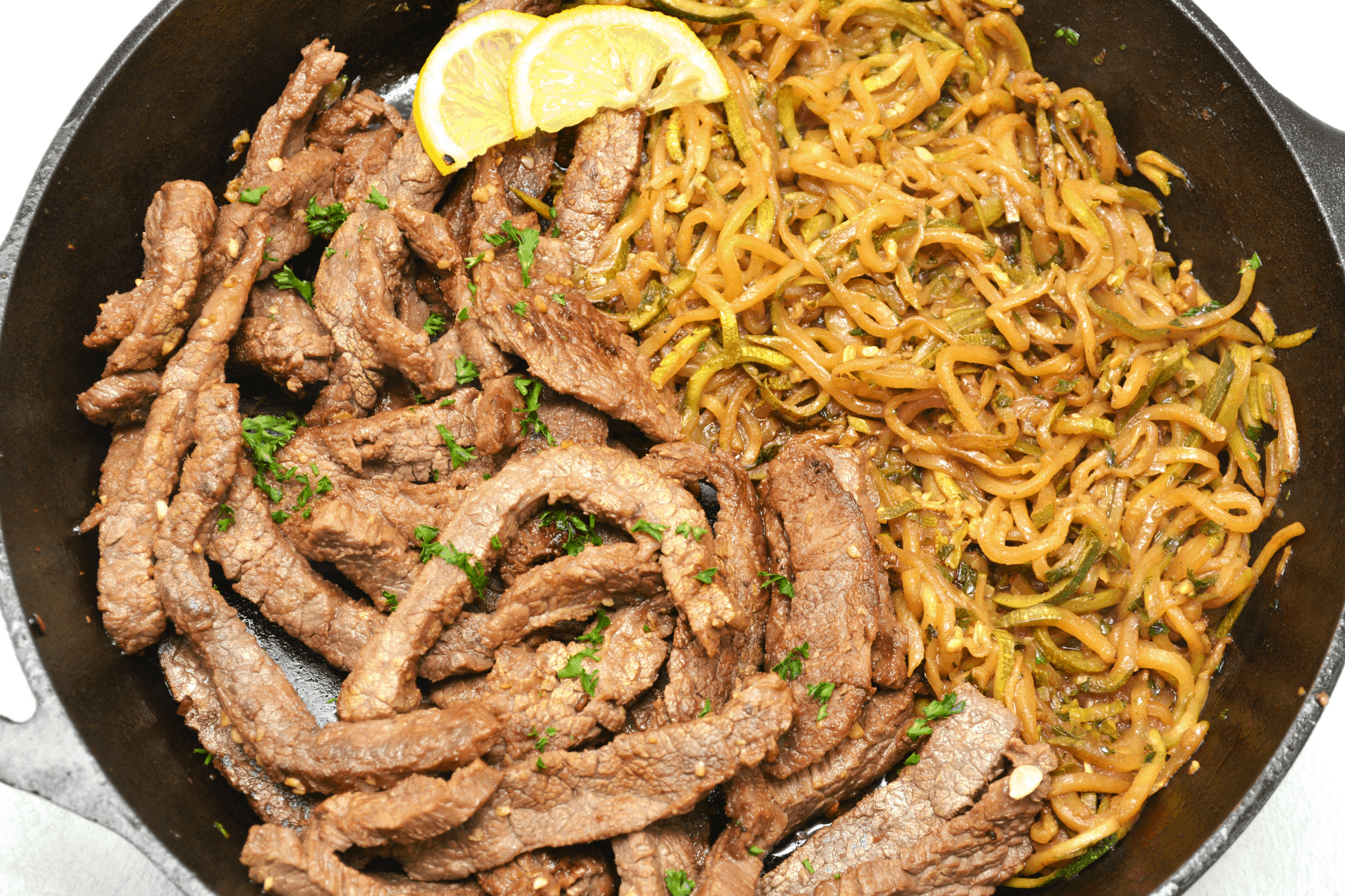 Udon with Seared Beef & Zucchini Recipe