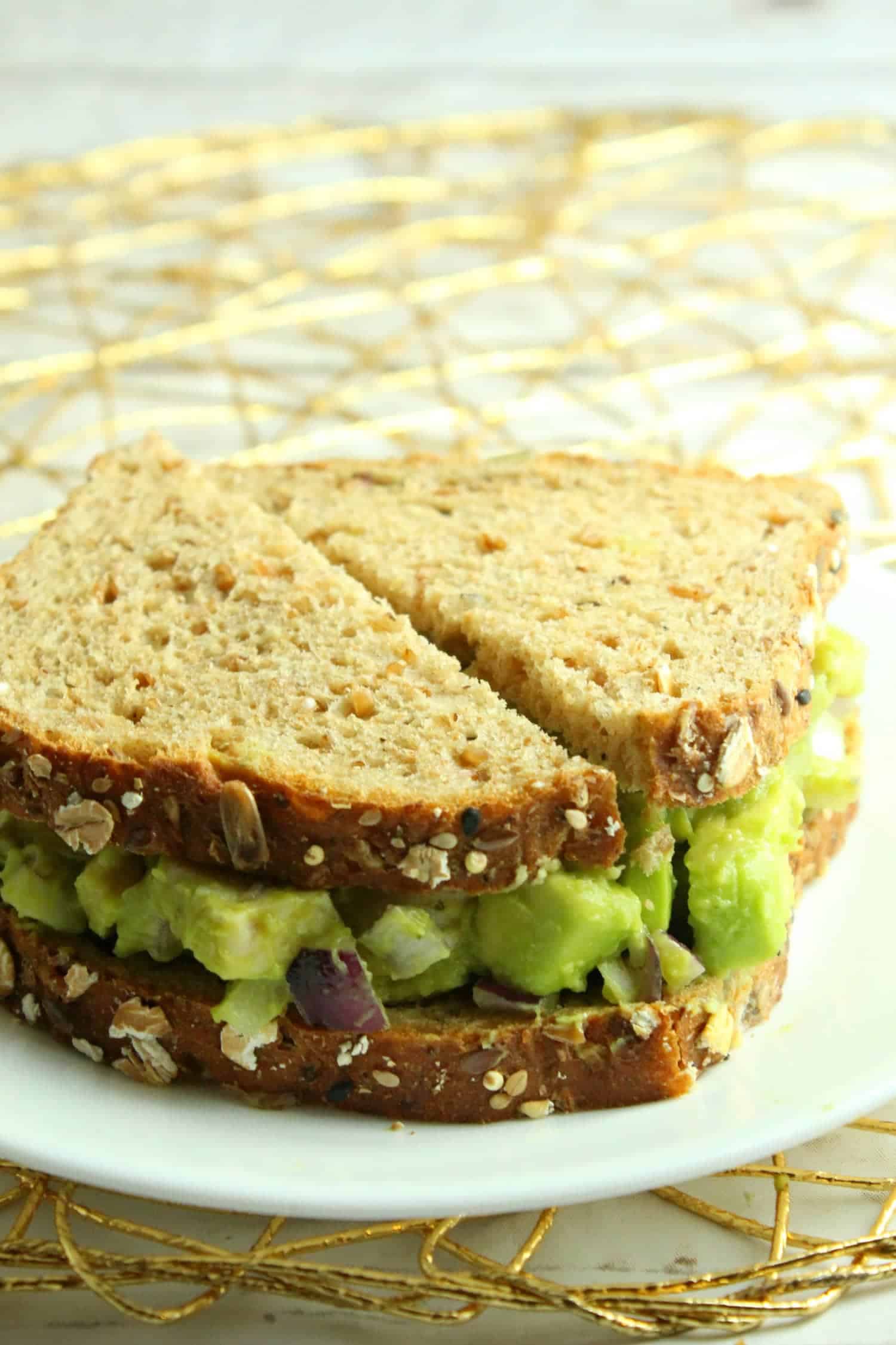 Avocado Chicken Salad on a plate 