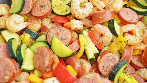 Cajun Shrimp and Sausage Vegetable Sheet Pan