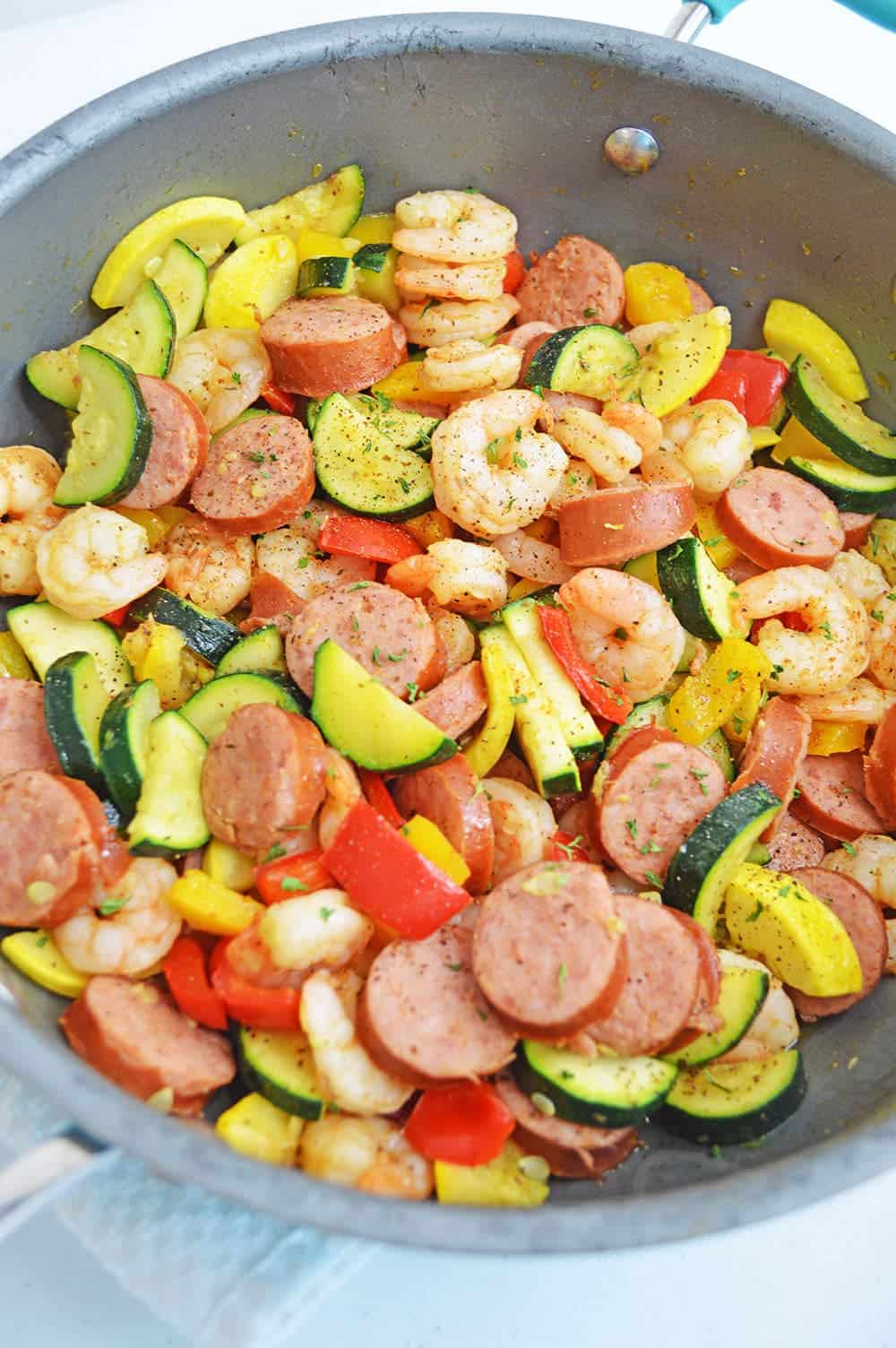 Cajun Shrimp and Sausage Skillet - All the Healthy Things