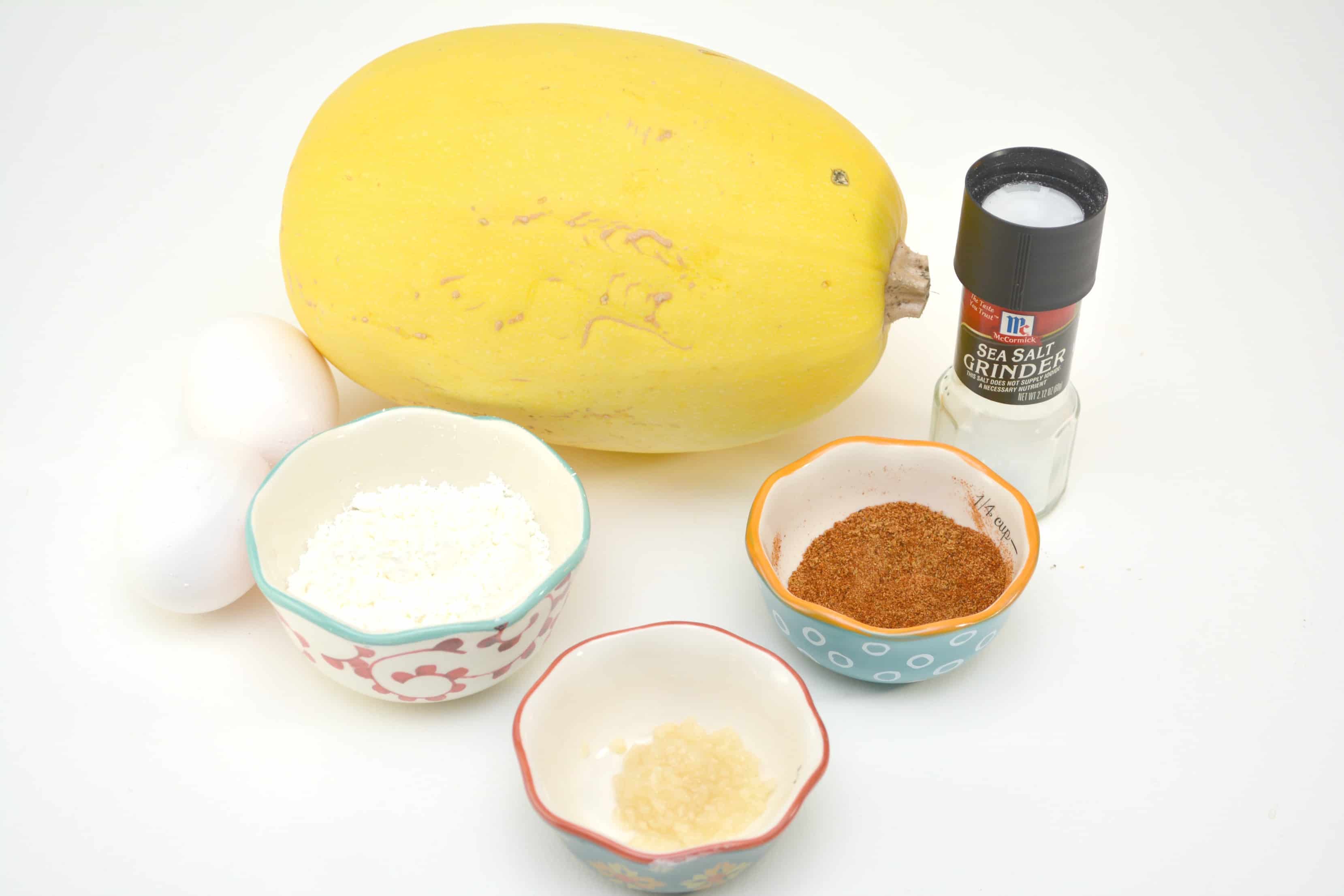 ingredients for spaghetti squash fritters