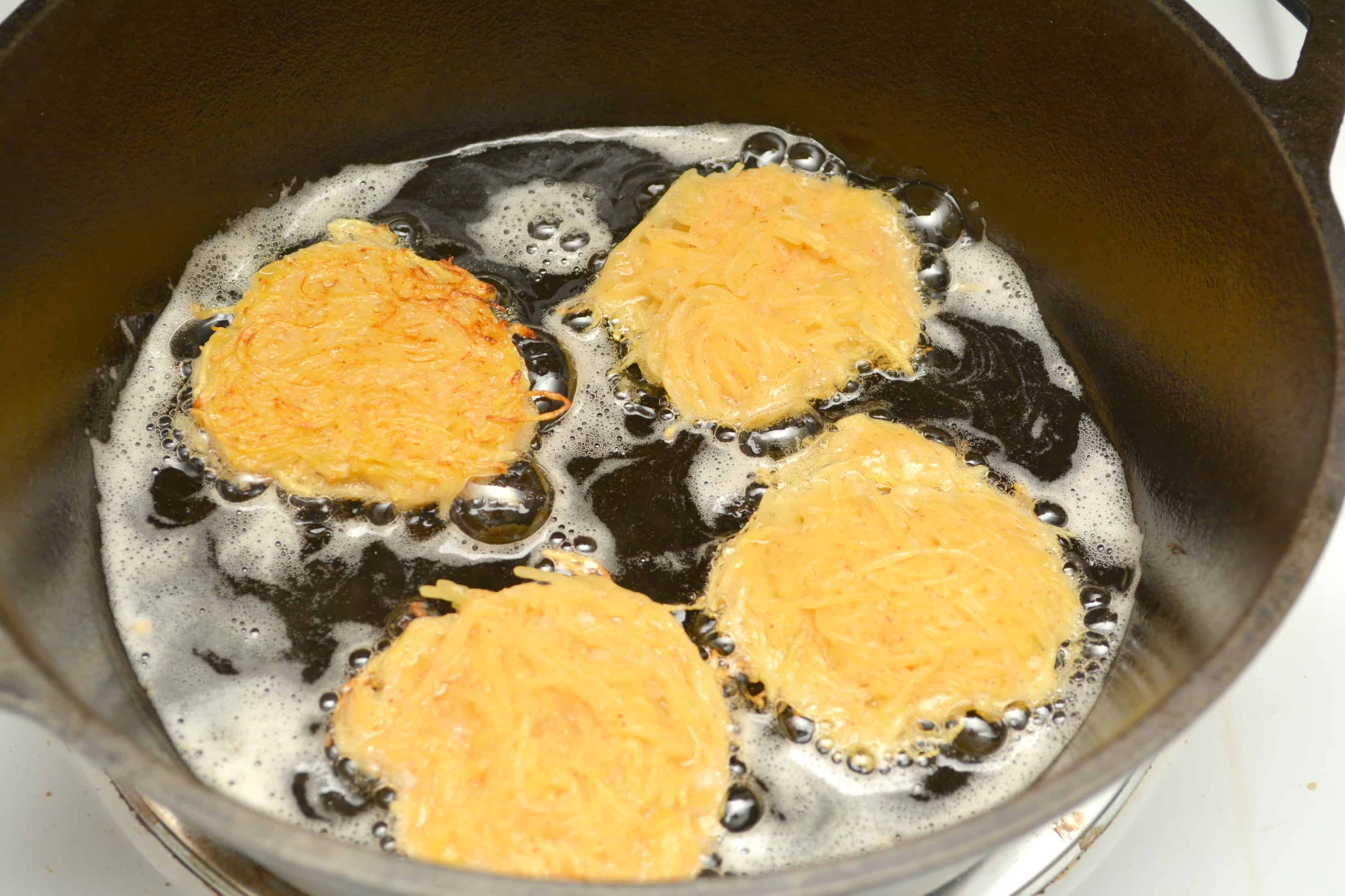 fritters in the oil