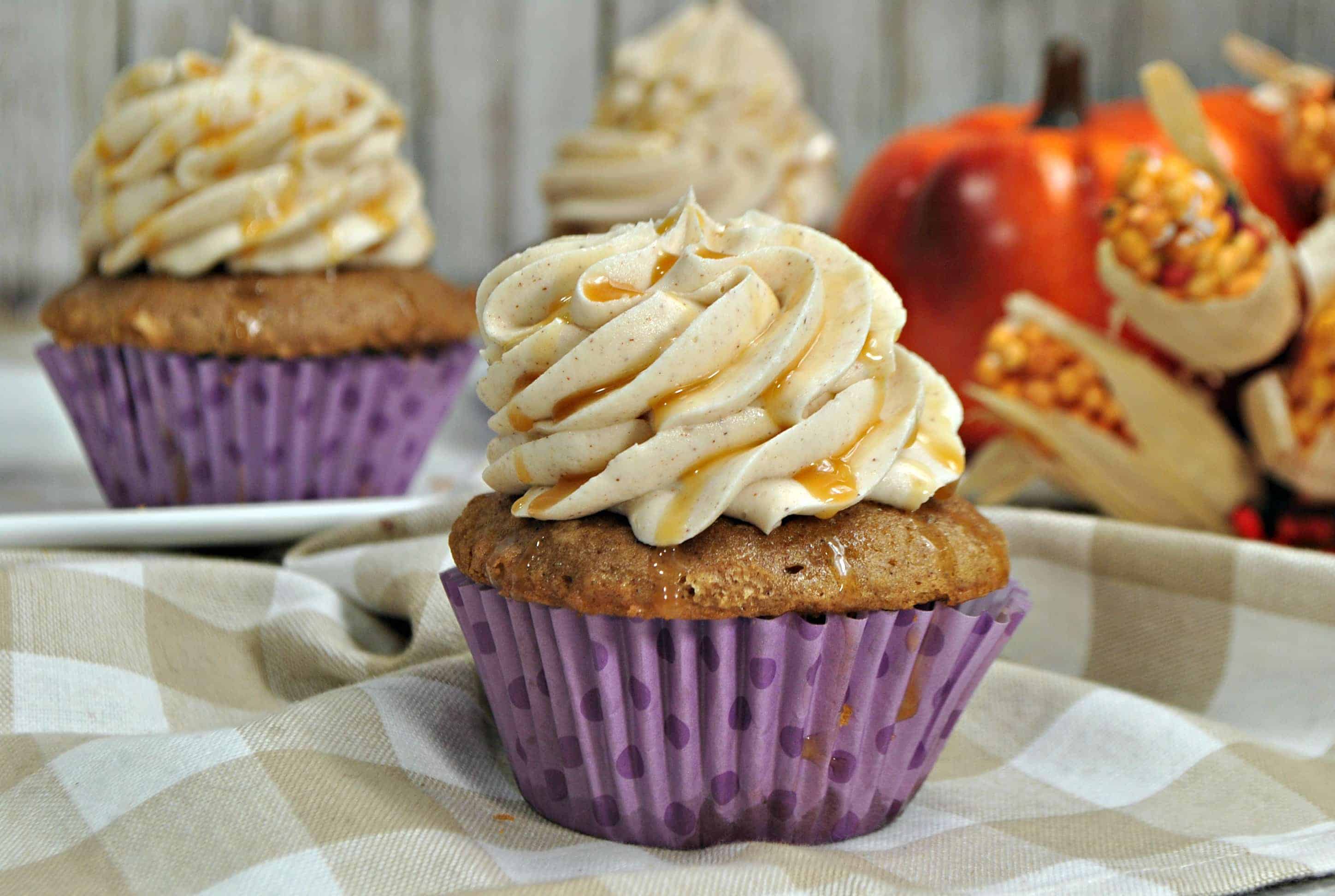 Pumpkin Caramel Latte Cupcake