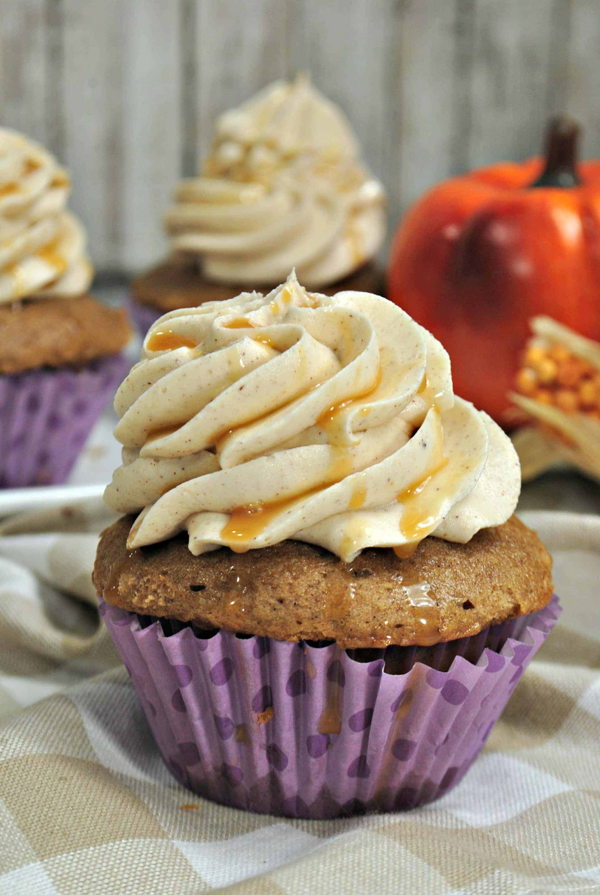 Pumpkin Caramel Latte Cupcake