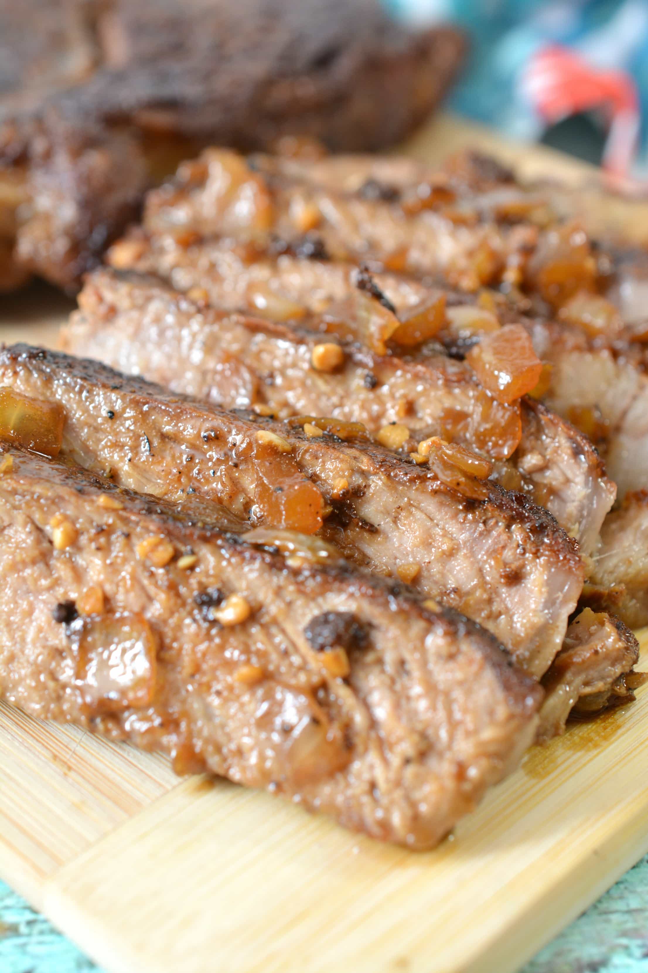 Seared Ribeye Steak With Red Wine Pan Gravy