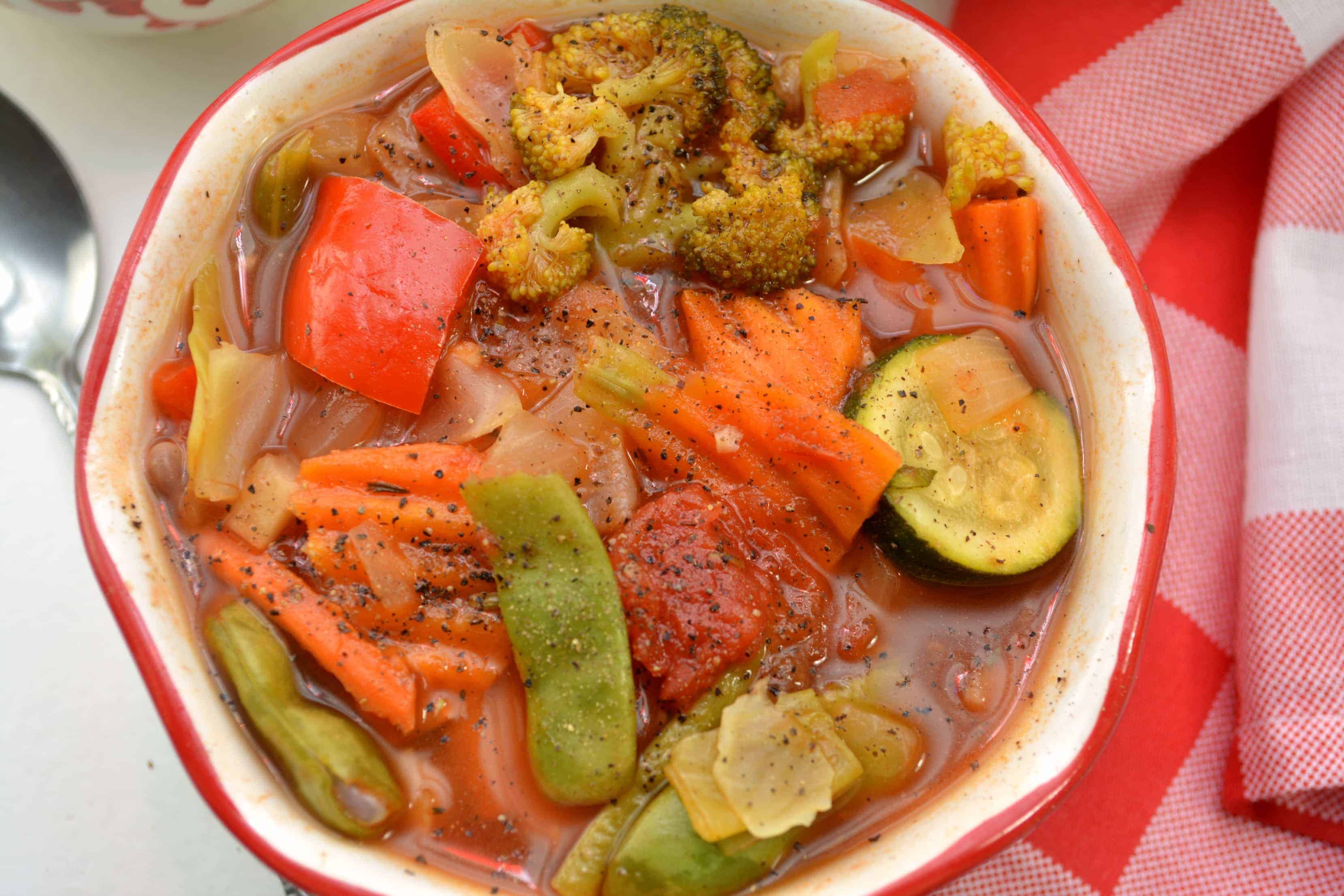  sopa de legumes de perda de peso