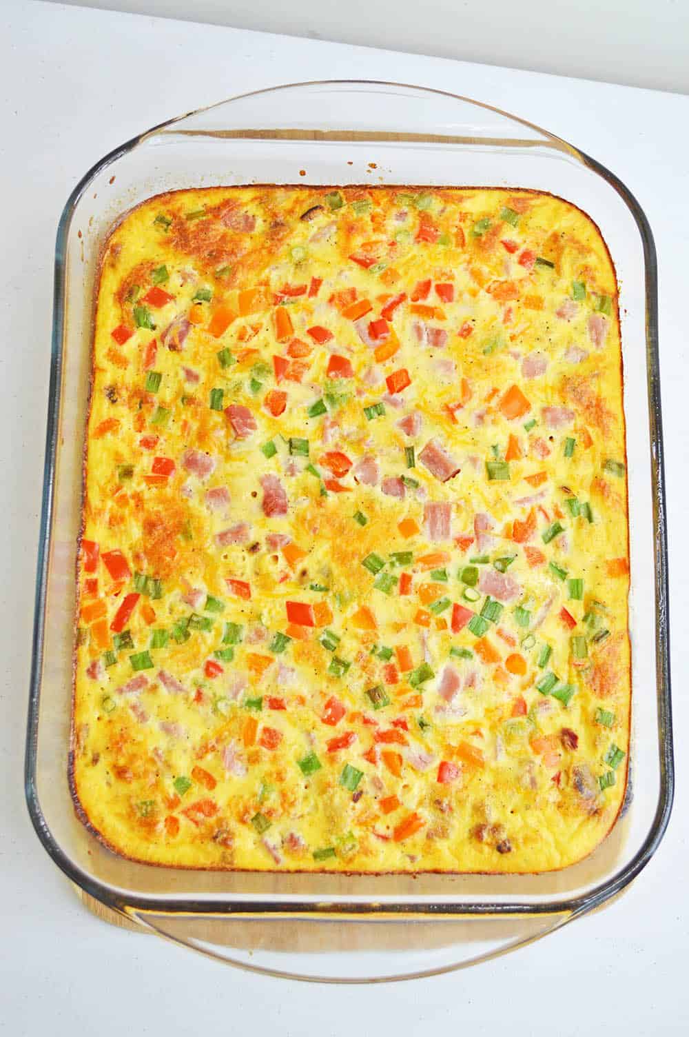 healthy breakfast casserole from the oven
