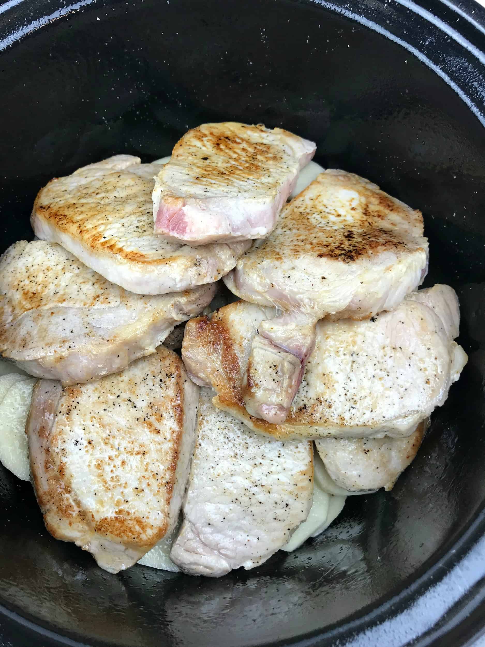 easy crockpot pork chops and potatoes