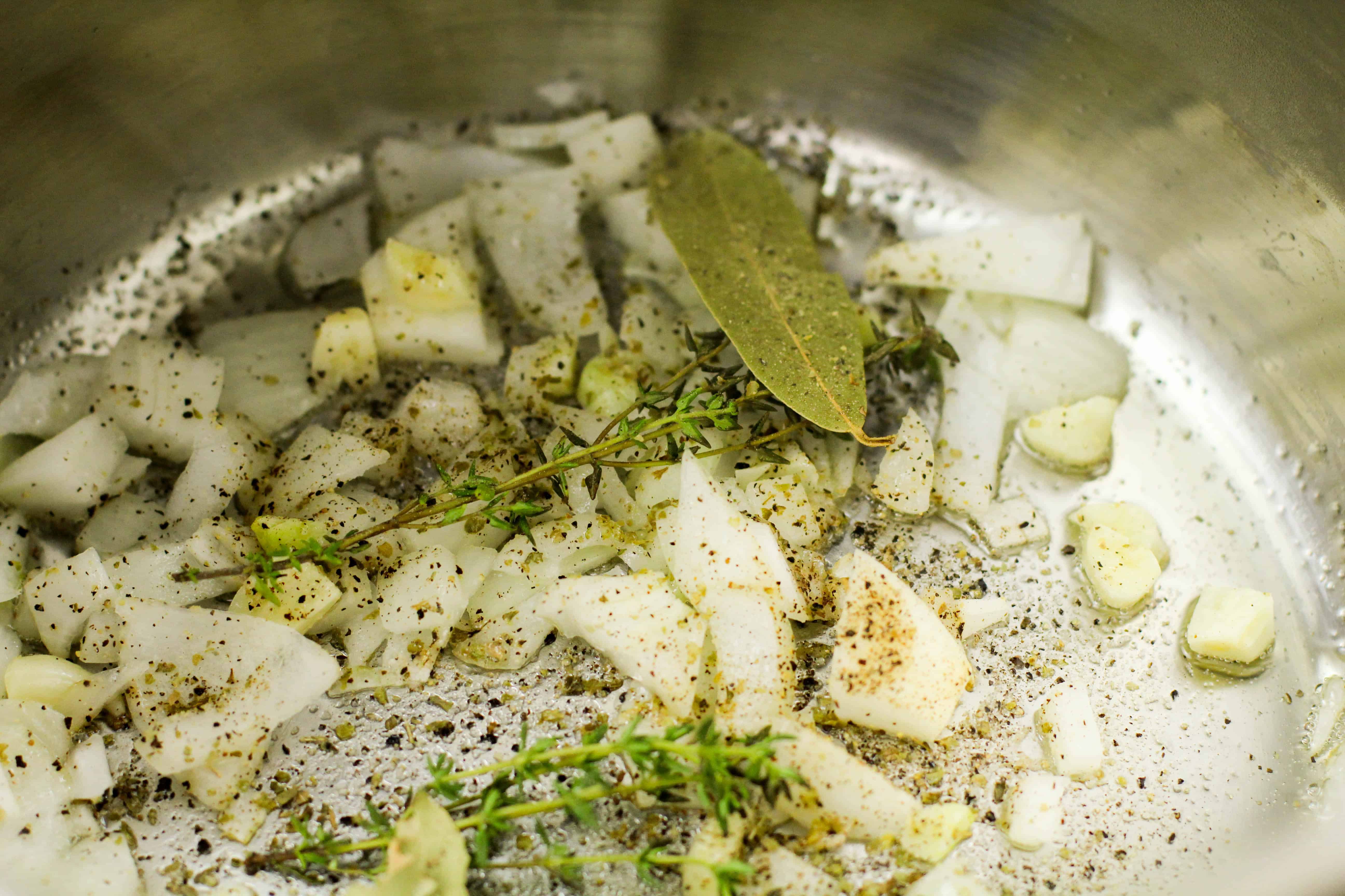 onions in a pot