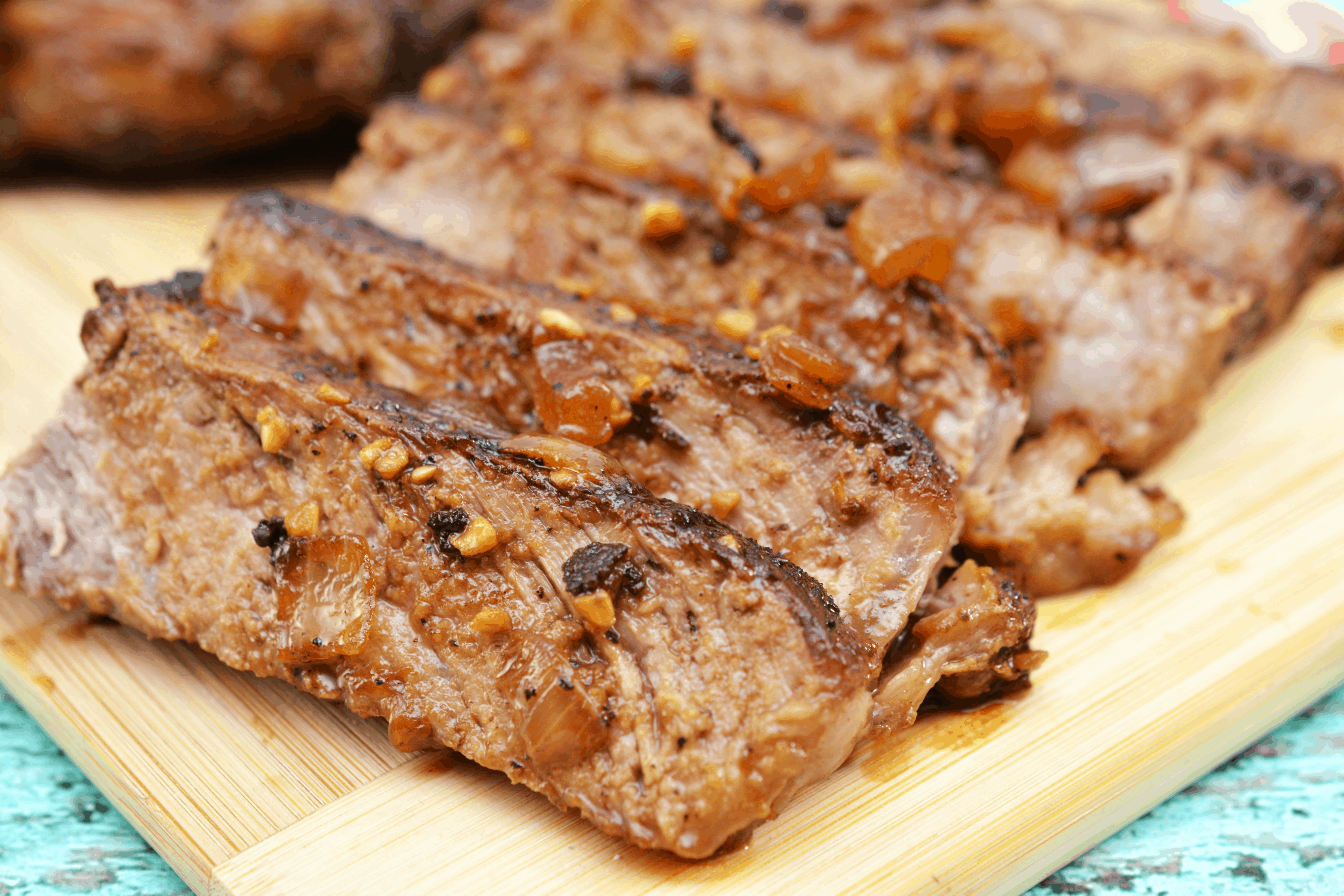 steak on cutting board