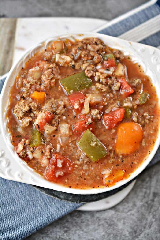 Ground Beef Stuffed Pepper Skillet - Sweet Pea's Kitchen