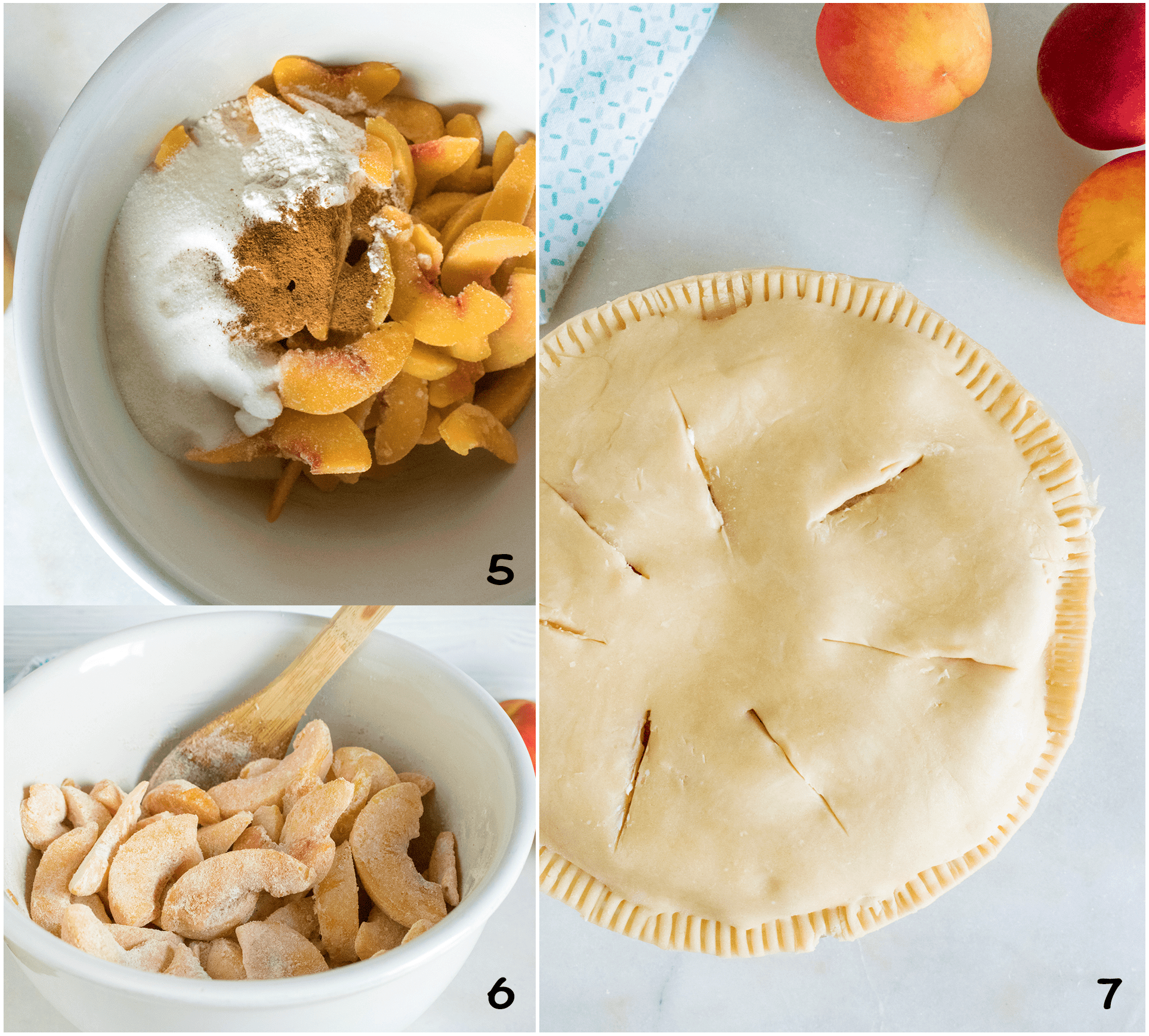 steps to make peach pie