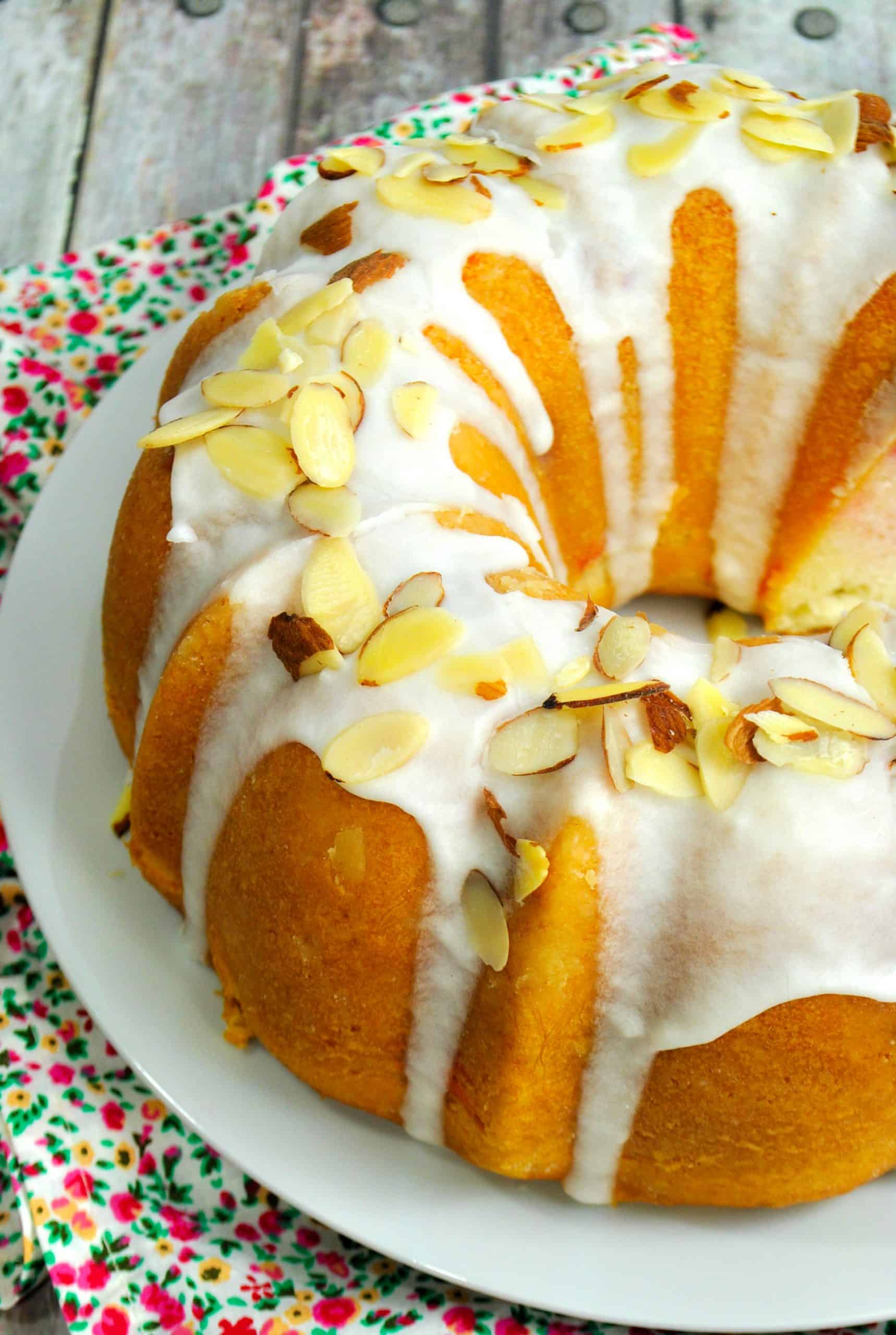 Cherry Almond Bundt Cake - Cherry Almond Cake