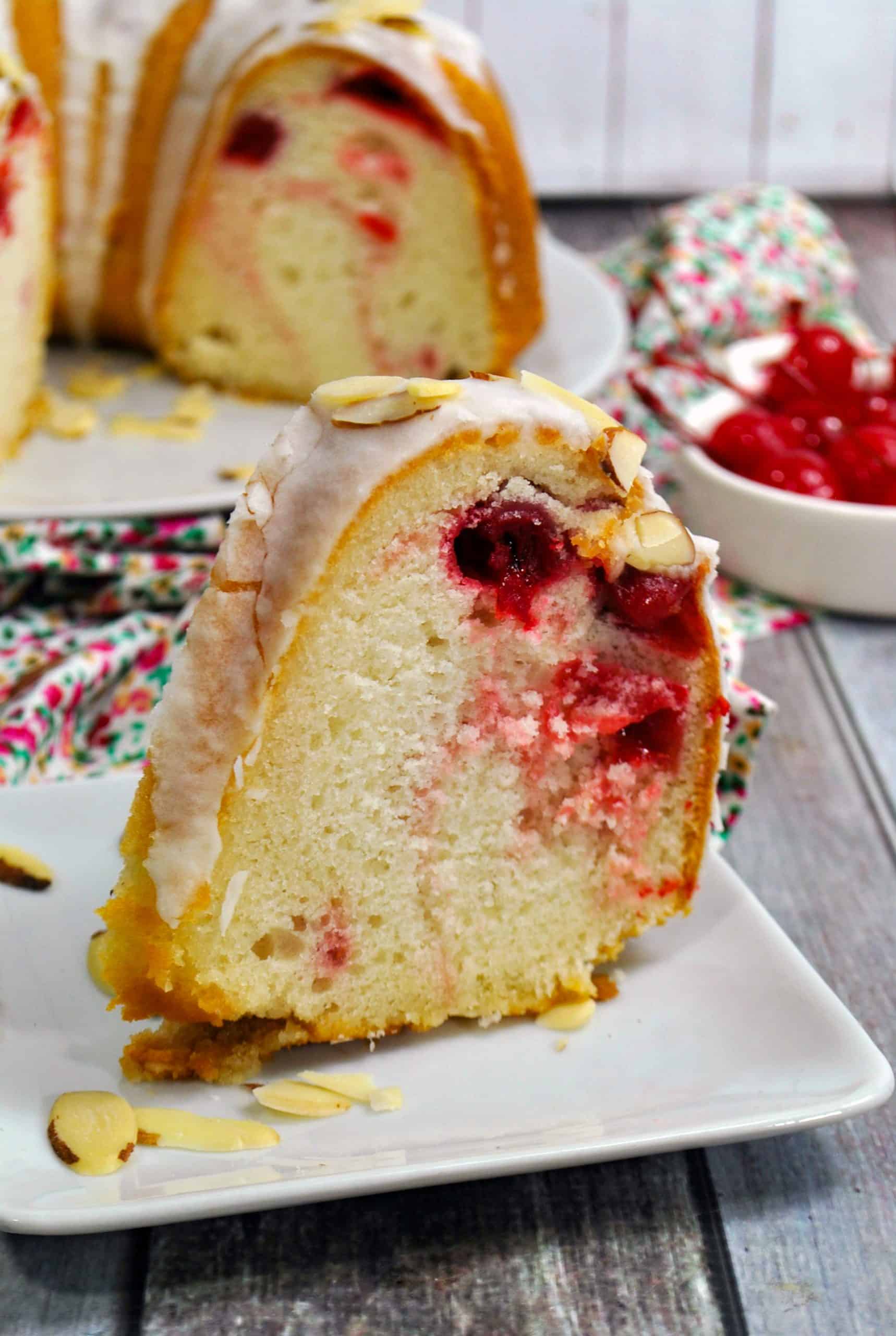 Cherry Almond Bundt Cake