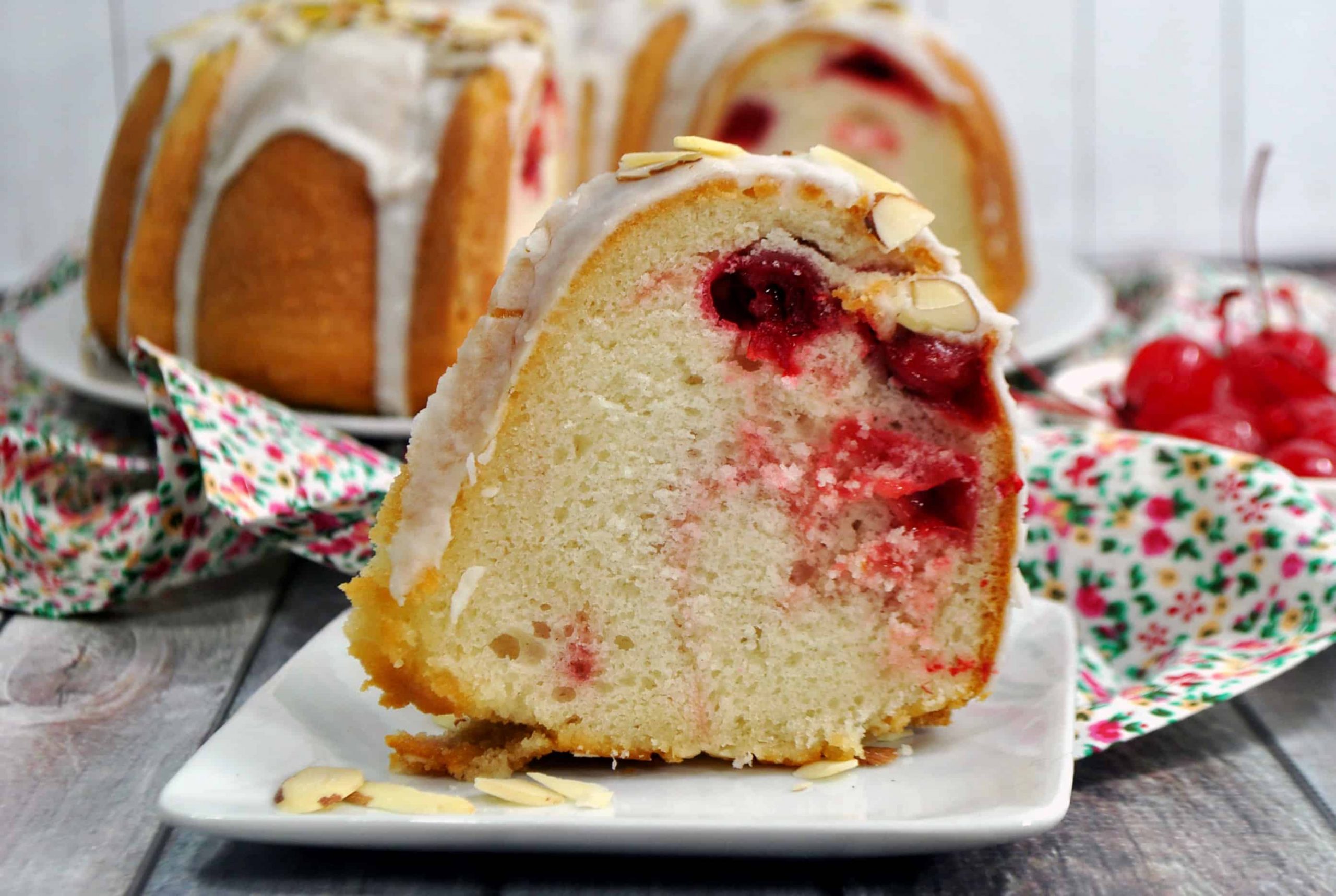 Cherry Almond Bundt Cake