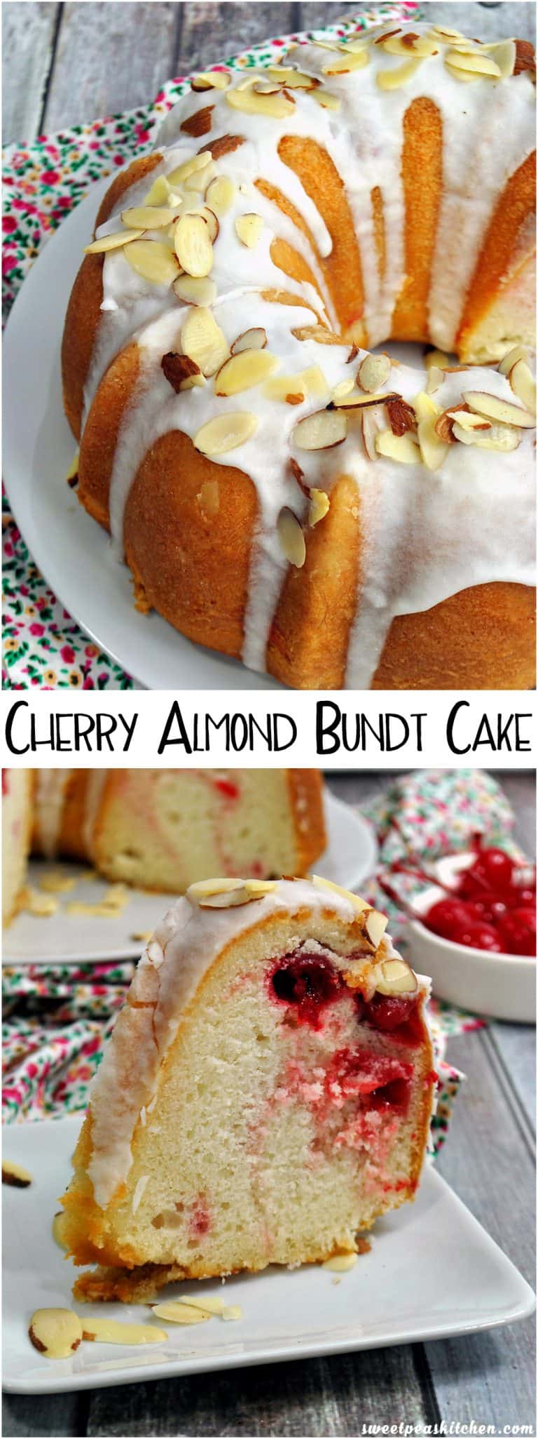 Cherry Almond Bundt Cake - Cherry Almond Cake