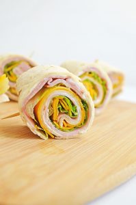 Ham and Cheese Pinwheels - Ham and Cheese Tortilla Roll Ups