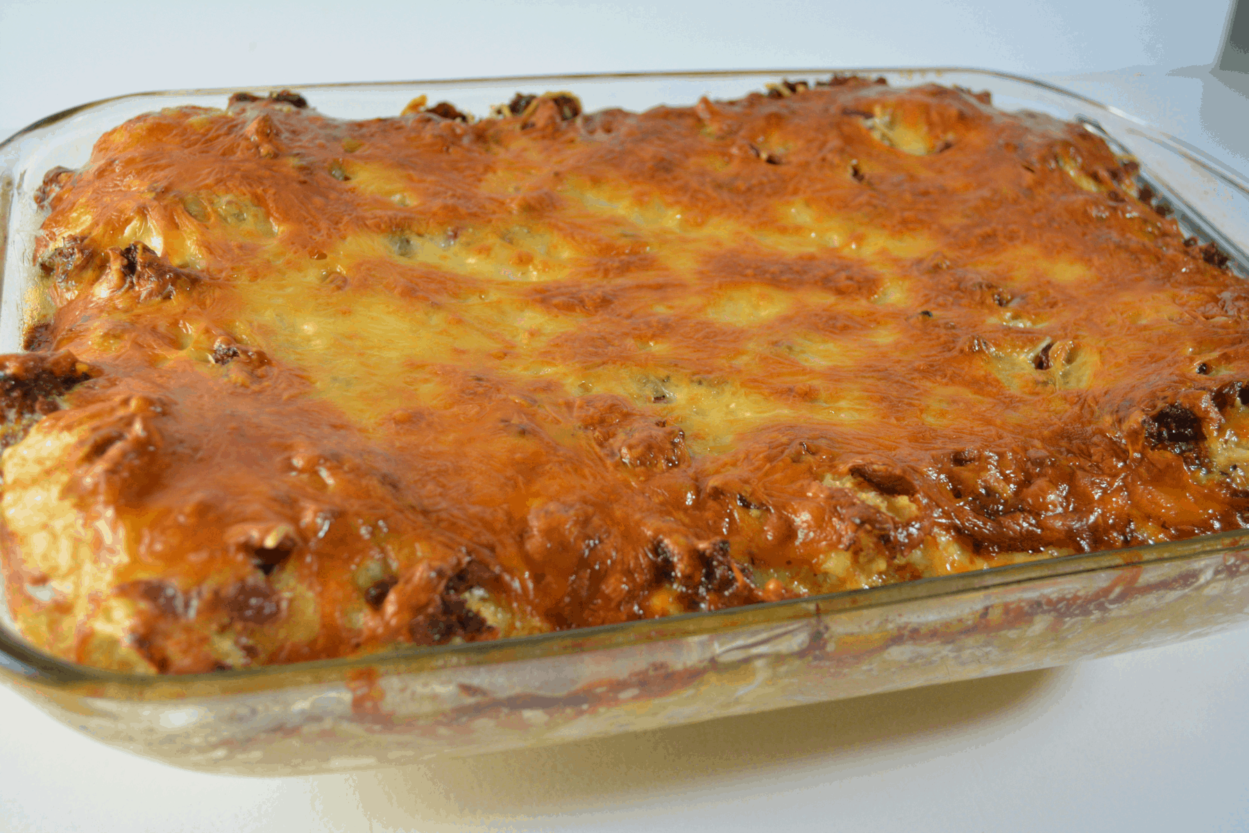 breakfast bake in baking dish