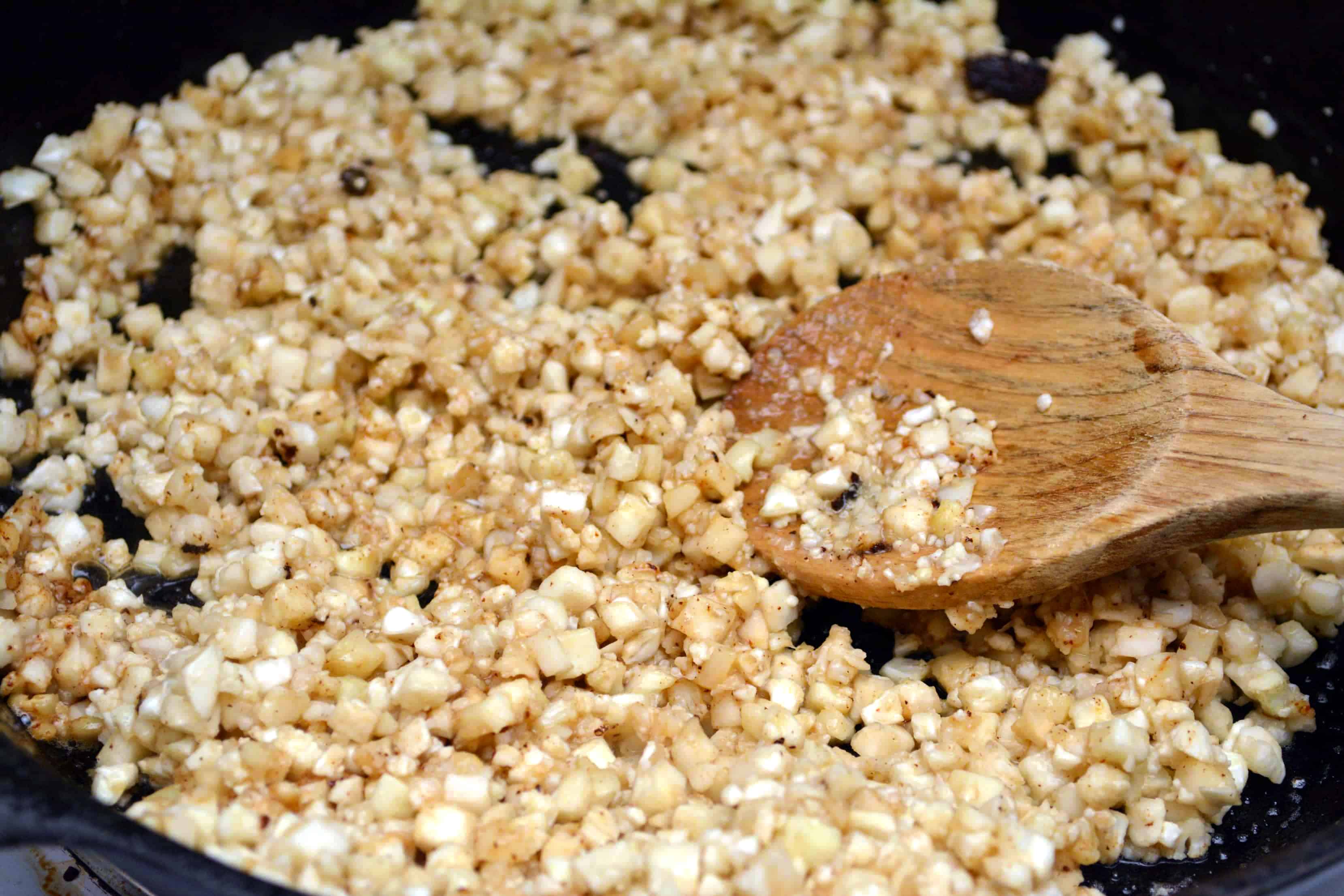 cooking cauliflower rice