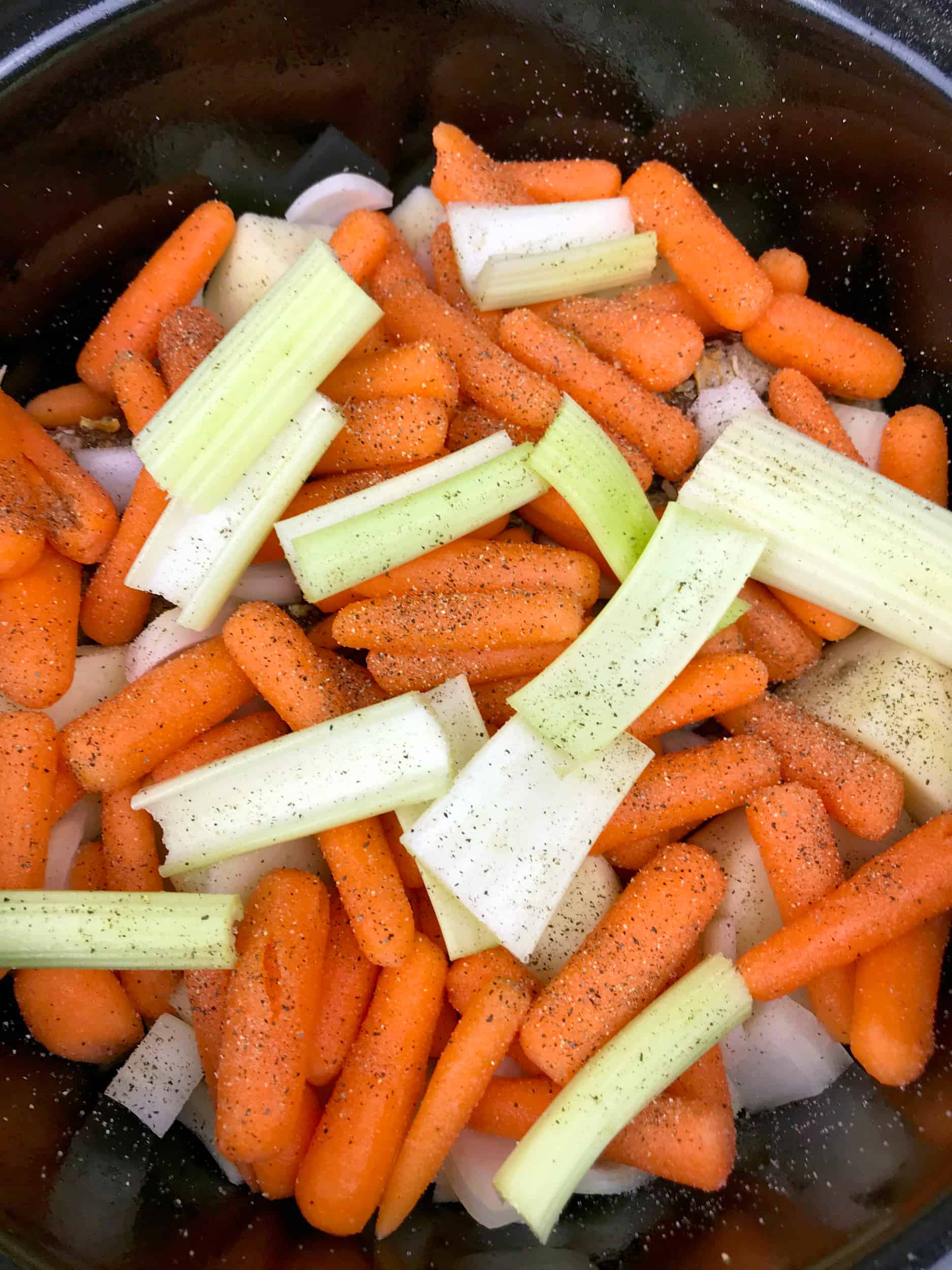 vegetables seasoned in crockpot
